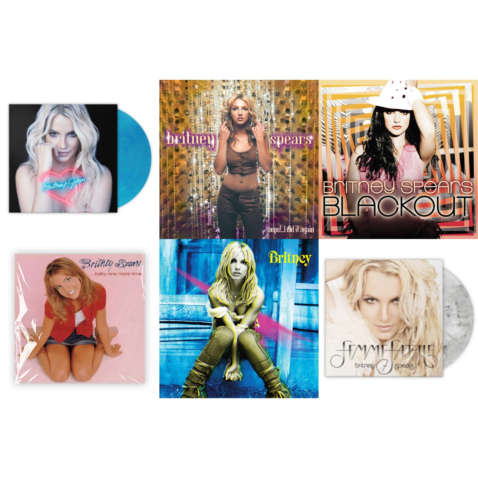 Baby One More Time & Oops!... I Did It Again & Britney & Blackout & Britney Jean (Blue Marbled LP Vinyl/Import) & Femme Fatale (Light Grey Marbled LP Vinyl/Import)