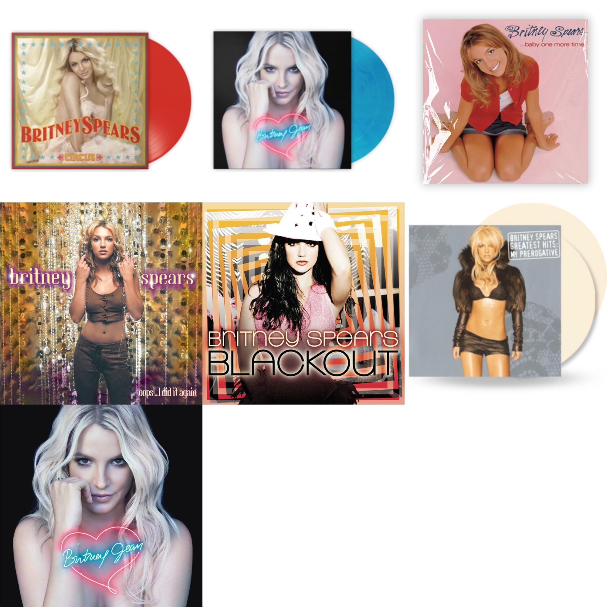 Baby One More Time & Oops!... I Did It Again & Blackout & Britney Jean & Circus (Red LP Vinyl/Import) & Britney Jean (Blue Marbled LP Vinyl/Import) & Greatest Hits: My Prerogative (2LP/Cream Vinyl/Import)