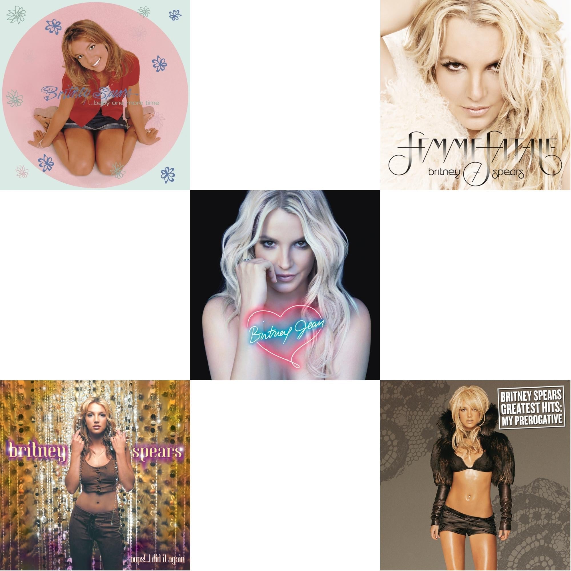 Baby One More Time (Picture Disc/140G/Dl Code) & Oops!... I Did It Again & Britney Jean & Femme Fatale & Greatest Hits : My Prerogative (2LP)