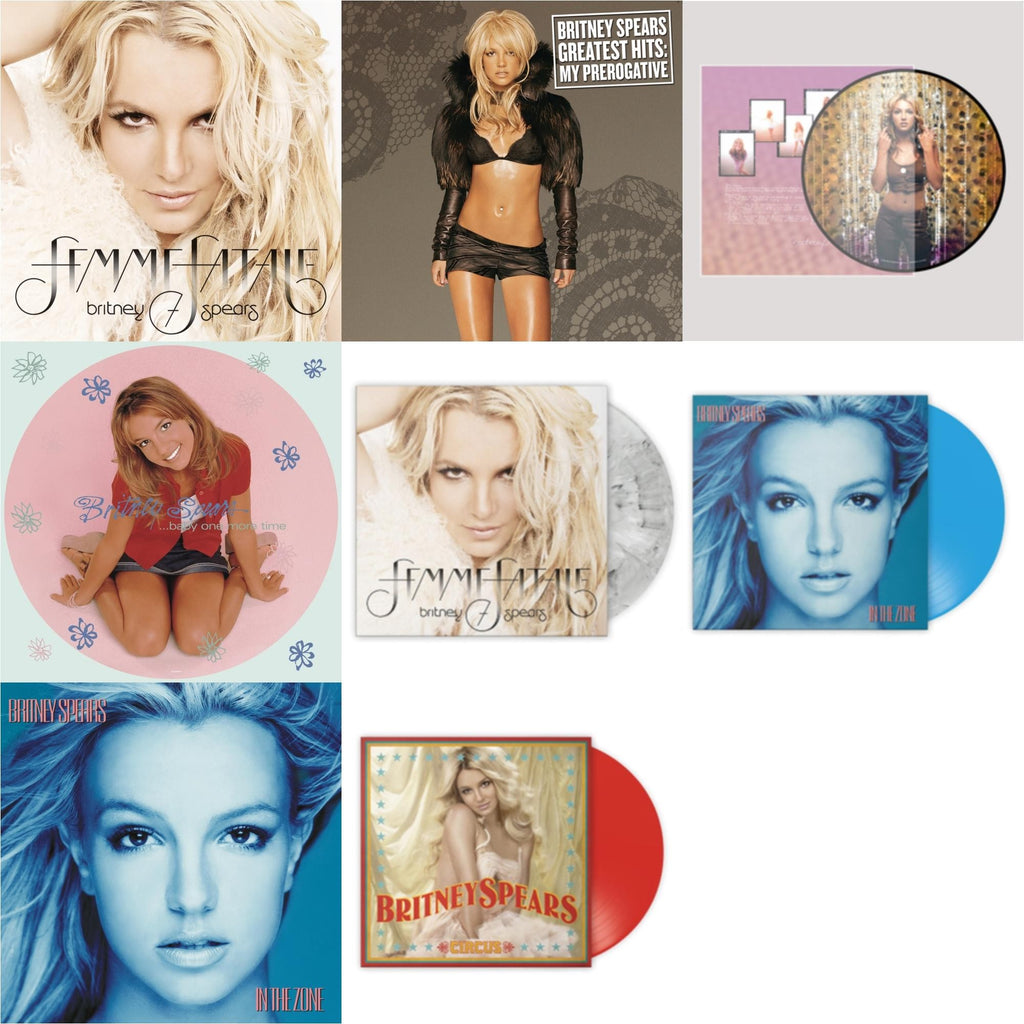 Britney Spears - Baby One More Time (Picture Disc/140G/Dl Code) & Oops!... I Did It Again (20Th Anniversary Edition Picture LP Vinyl) & In The Zone & Femme Fatale & Greatest Hits : My Prerogative (2LP) & In The Zone (Blue LP Vinyl/Import) & Circus