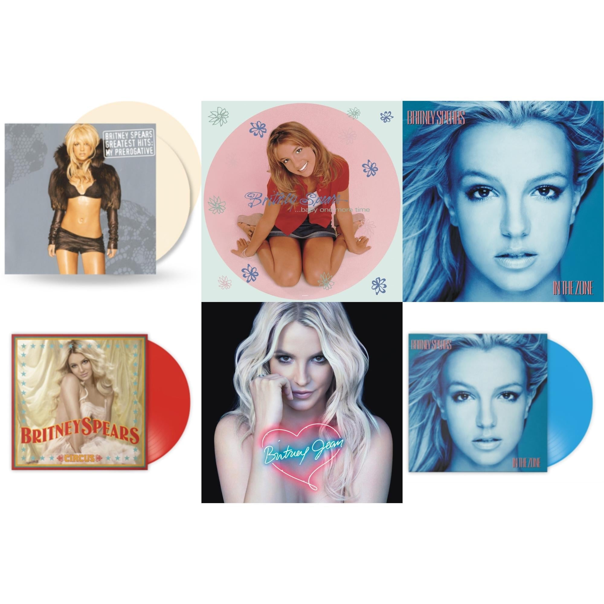 Baby One More Time (Picture Disc/140G/Dl Code) & In The Zone & Britney Jean & In The Zone (Blue LP Vinyl/Import) & Circus (Red LP Vinyl/Import) & Greatest Hits: My Prerogative (2LP/Cream Vinyl/Import)