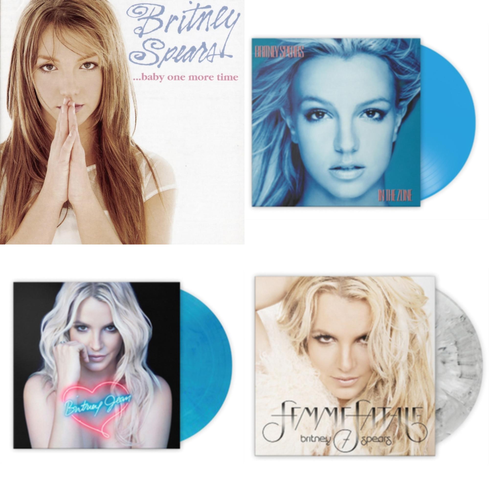 Baby One More Time & In The Zone (Blue LP Vinyl/Import) & Britney Jean (Blue Marbled LP Vinyl/Import) & Femme Fatale (Light Grey Marbled LP Vinyl/Import)