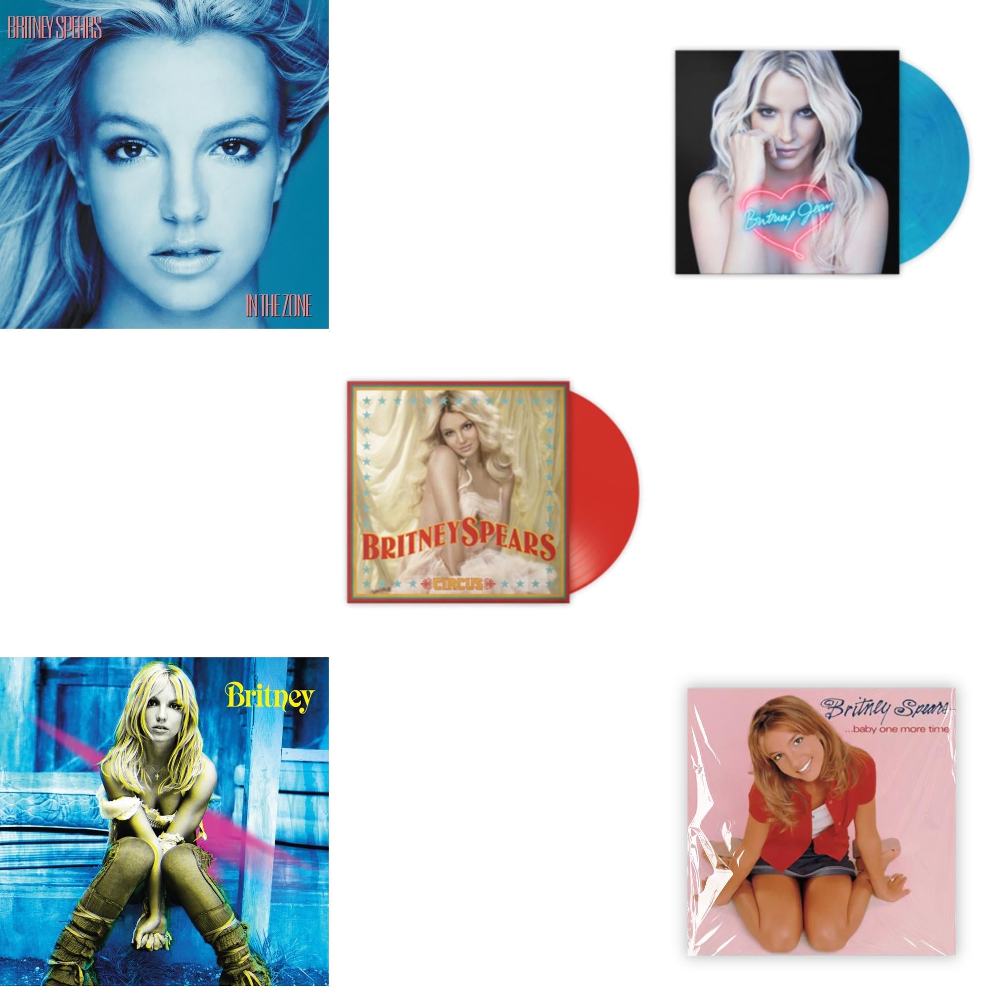 Baby One More Time & Britney & In The Zone & Circus (Red LP Vinyl/Import) & Britney Jean (Blue Marbled LP Vinyl/Import)