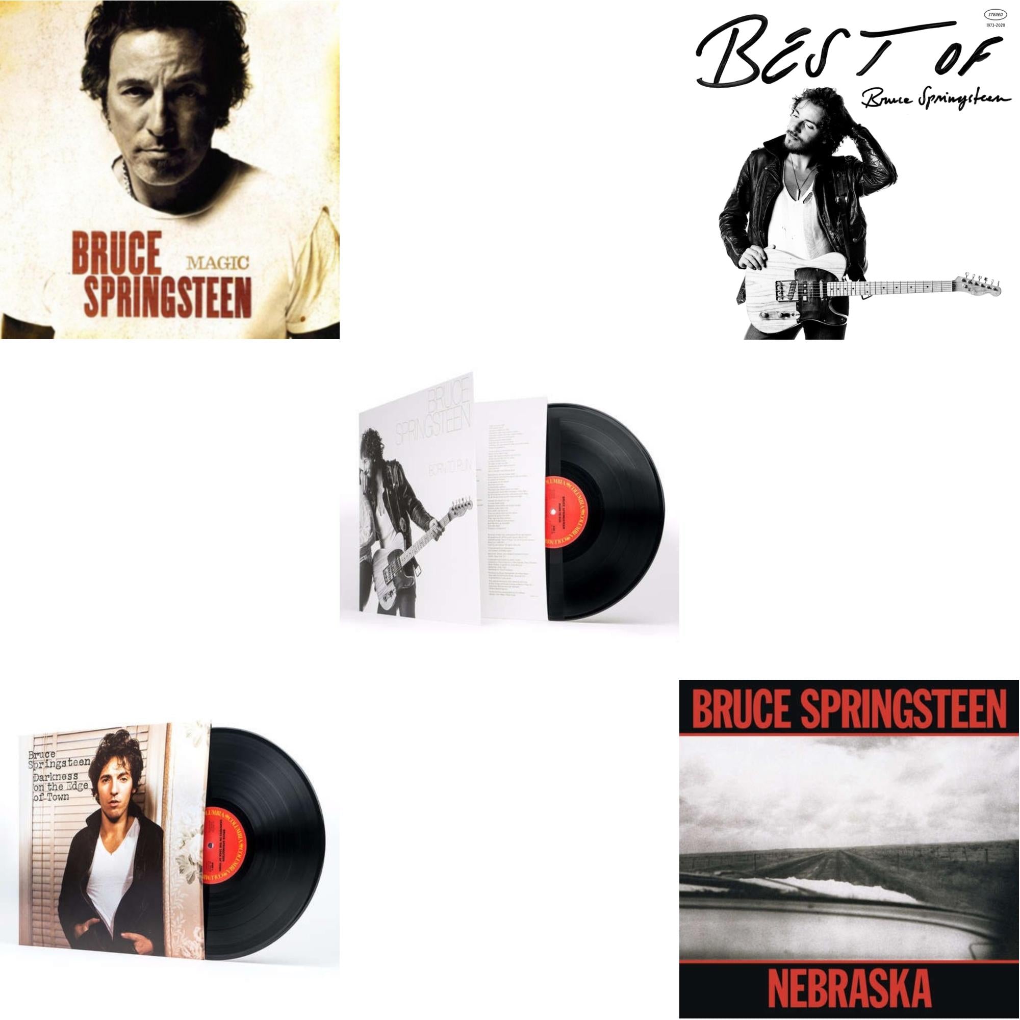 Best Of Bruce Springsteen (2LP) & Magic (180G) & Born To Run (180G/Gatefold) & Darkness On The Edge Of Town (180G) & Nebraska (180G)