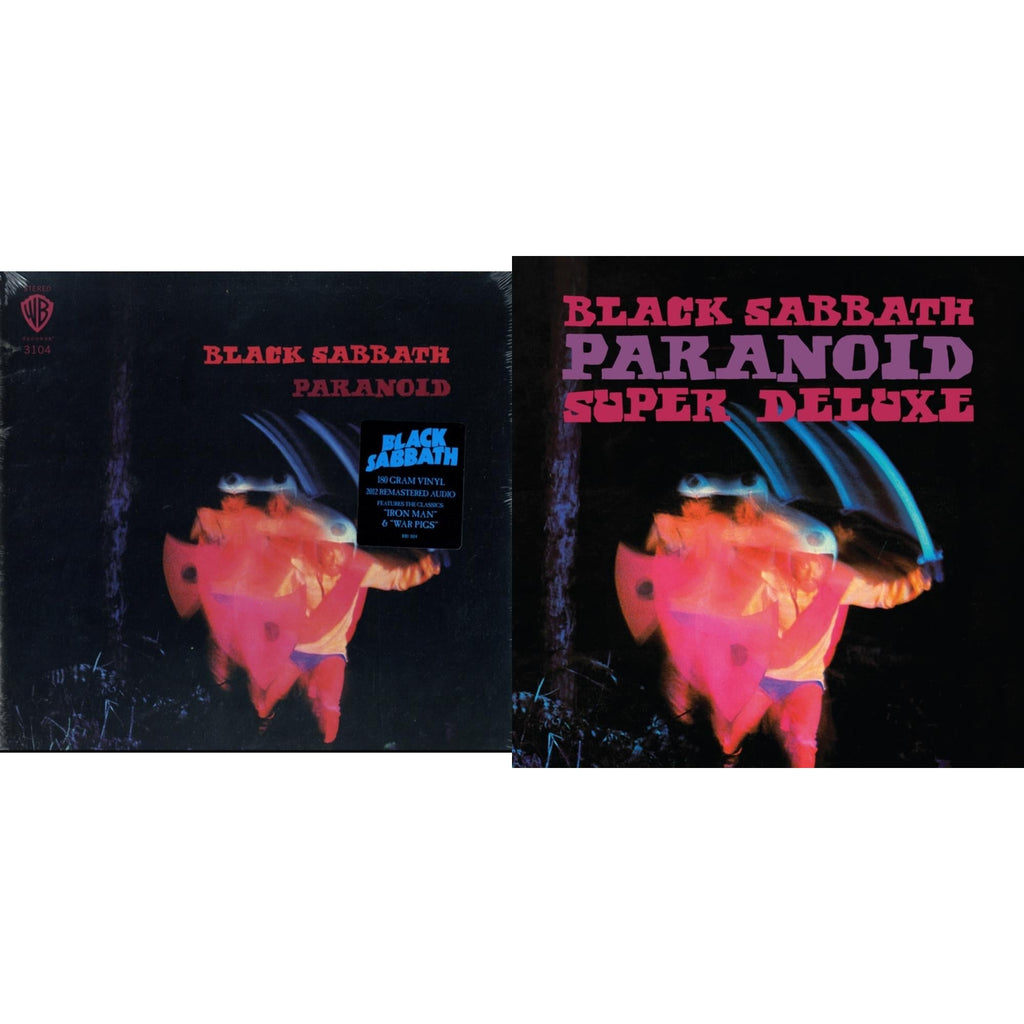 This is a 2 LP Vinyl SKU bundle.
1.This LP Vinyl is brand new.Format: LP VinylMusic Style: Hard RockThis item's title is: Paranoid (180G)Artist: Black SabbathLabel: RHINO/WARNER BROS.Barcode: 081227946708Release Date: 8/5/2016
2.This LP Vinyl is brand new.