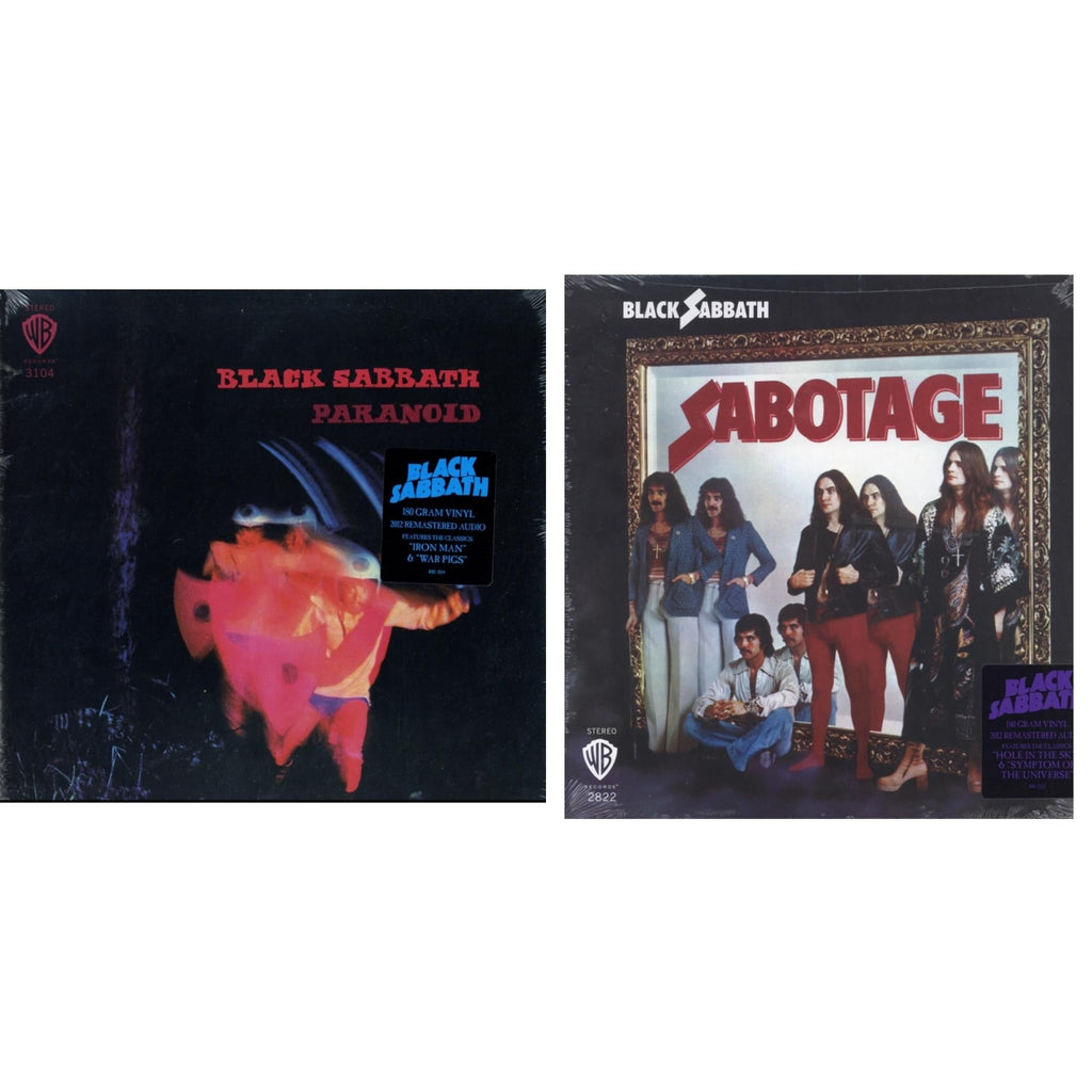 Black Sabbath - Sabotage (180G) & Paranoid (180G) - LP Vinyl Bundle