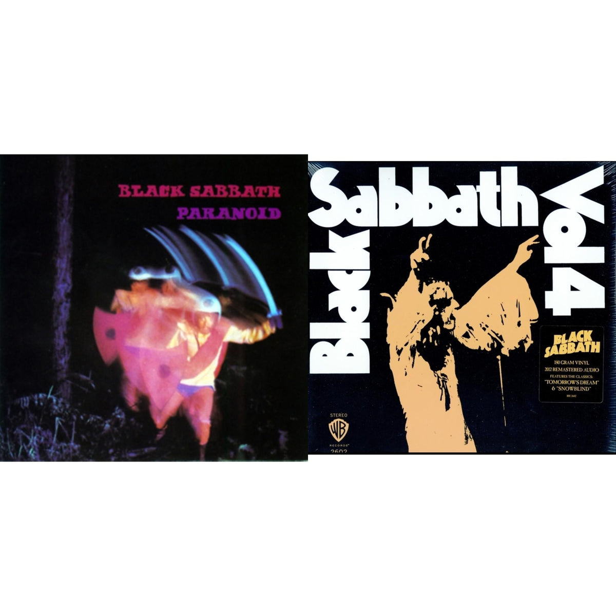 Black Sabbath - Vol. 4 (180G) & Paranoid - LP Vinyl Bundle