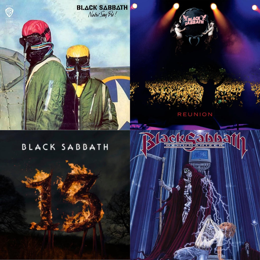 Never Say Die! (180G/Limited/Gray LP Vinyl) & Reunion (3LP) & 13 & Dehumanizer (Deluxe Edition/2LP) (Rocktober)