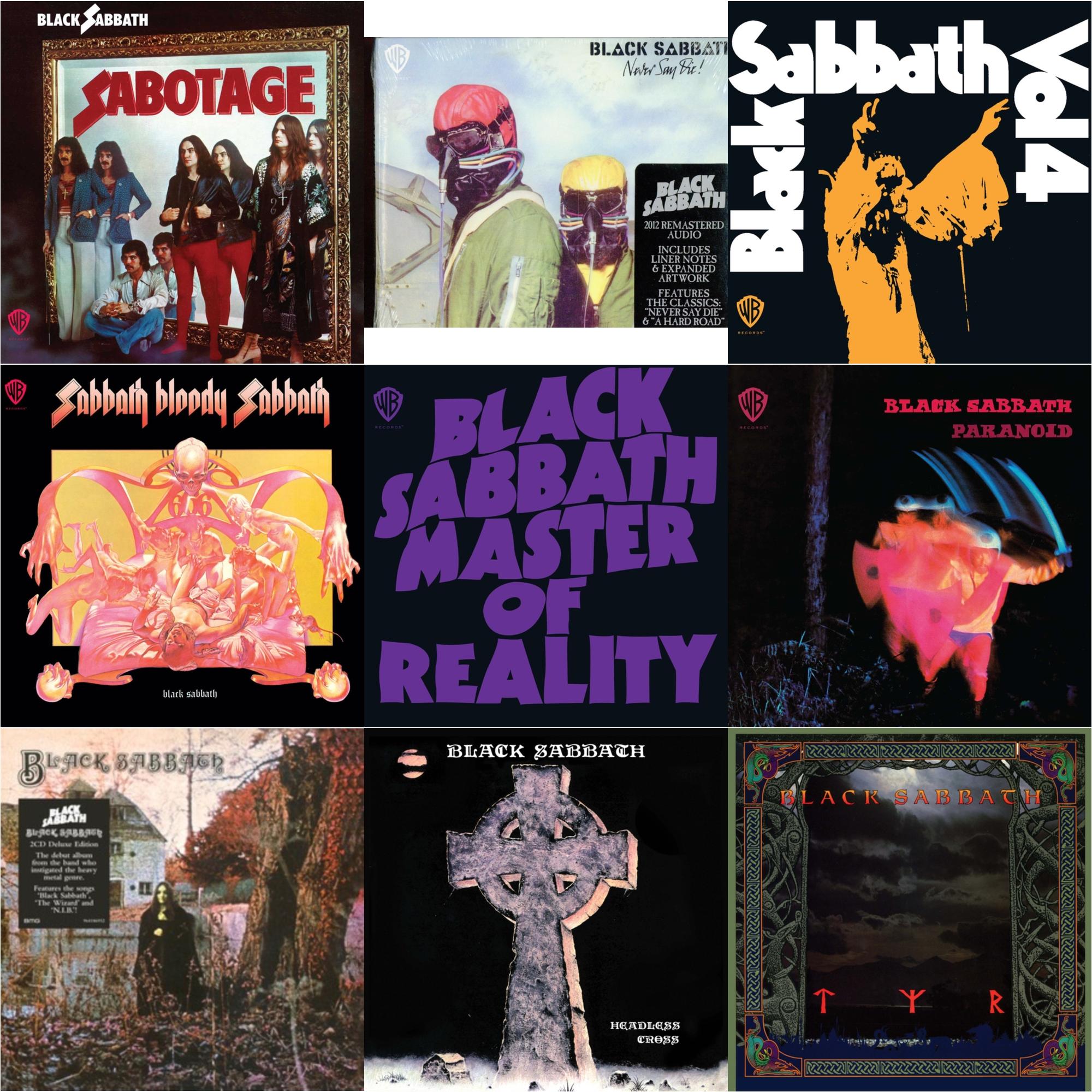 Sabotage & Never Say Die & Vol. 4 & Sabbath Bloody Sabbath & Master Of Reality & Paranoid & Black Sabbath (Deluxe Edition/2CD) & Headless Cross (2024 Remaster) & Tyr (2024 Remaster)