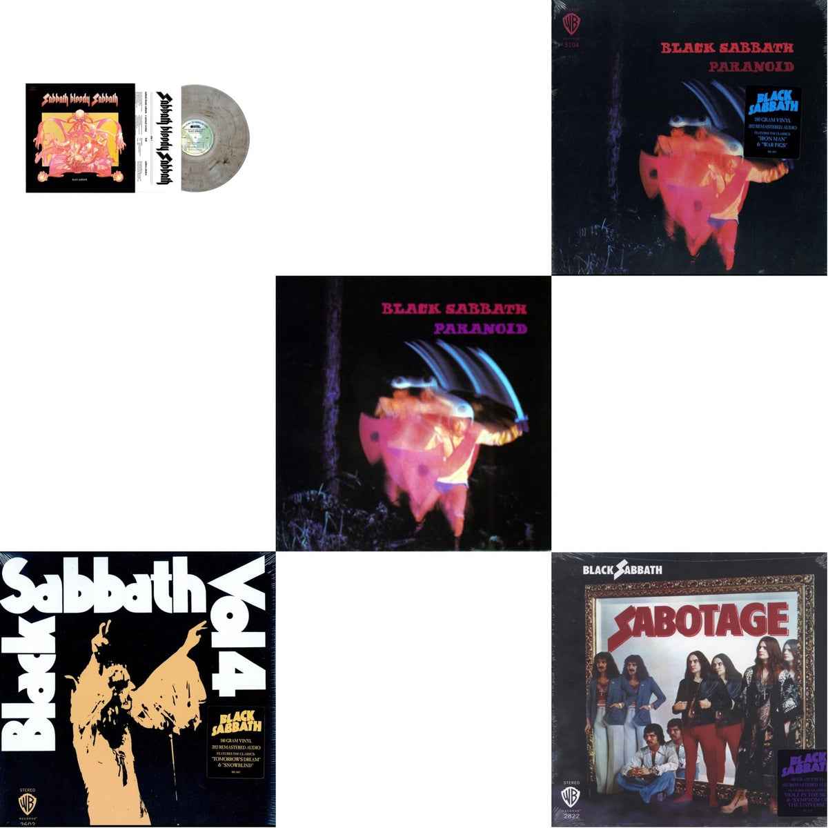 This is a 5 LP Vinyl SKU bundle.
1.This LP Vinyl is brand new.Format: LP VinylThis item's title is: Sabbath Bloody Sabbath (Smoky LP Vinyl) (Syeor)Artist: Black SabbathBarcode: 603497828081Release Date: 1/26/2024
2.This LP Vinyl is brand new.