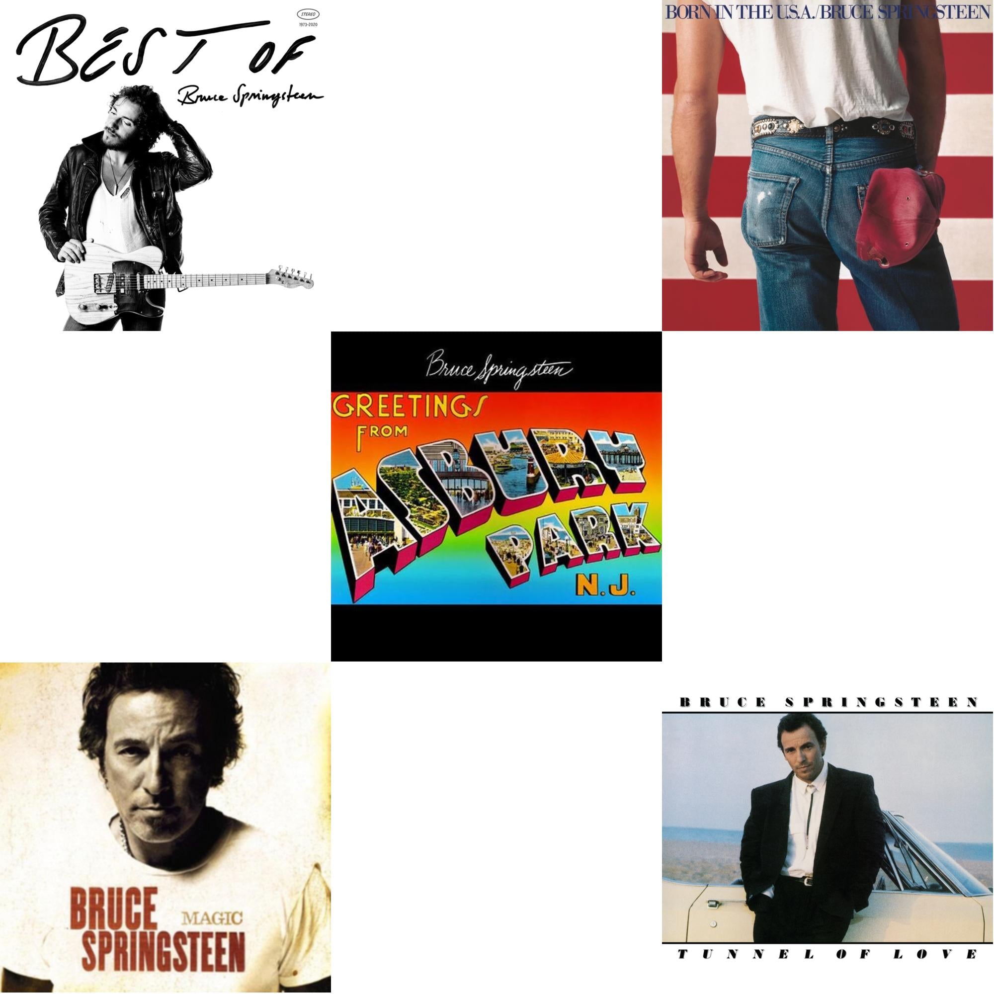 Best Of Bruce Springsteen (2LP) & Magic (180G) & Greetings From Asbury Park N.J. (180G) & Born In The U.S.A. (180G) & Tunnel Of Love (2 LP) (140G/Dl Code)