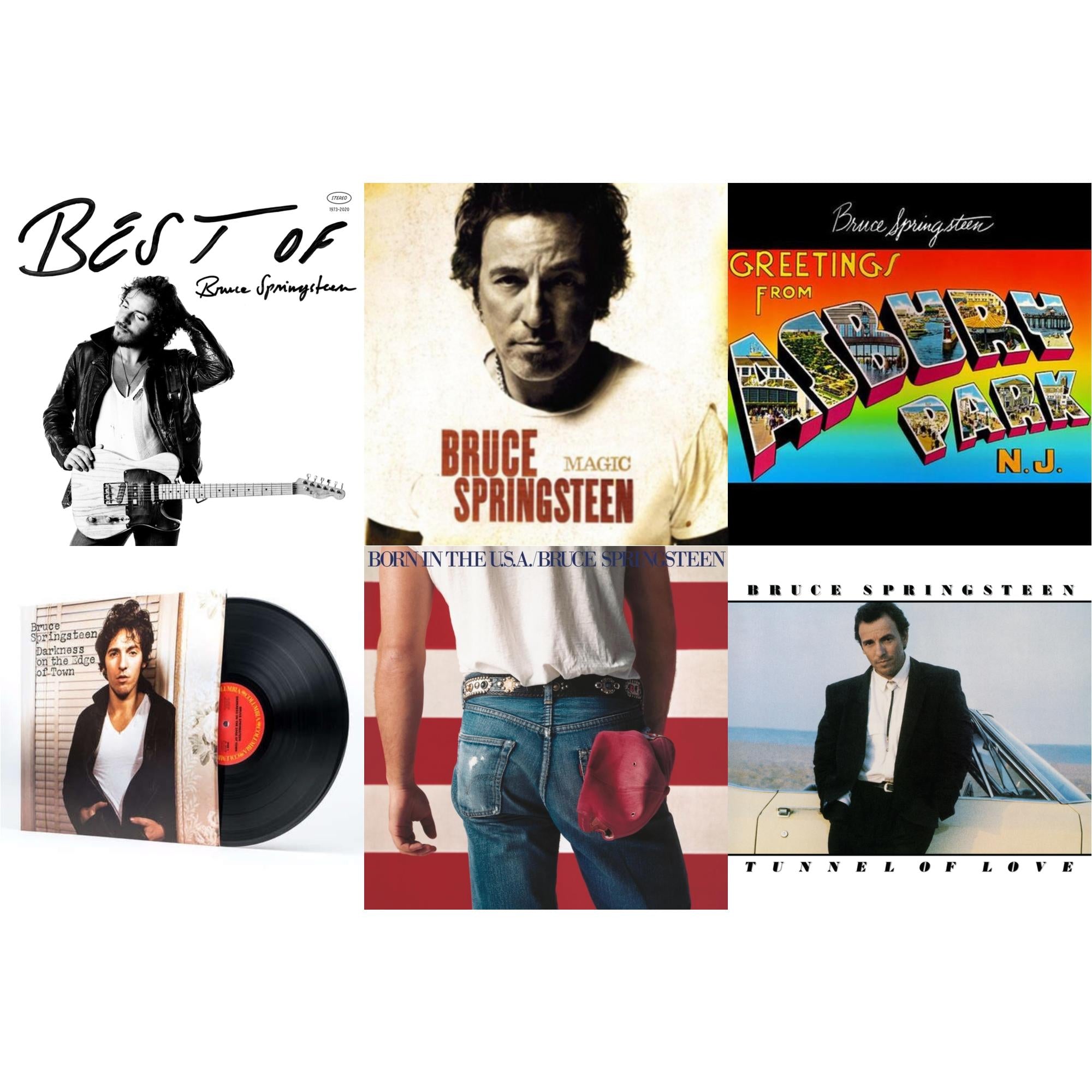 Best Of Bruce Springsteen (2LP) & Magic (180G) & Greetings From Asbury Park N.J. (180G) & Darkness On The Edge Of Town (180G) & Born In The U.S.A. (180G) & Tunnel Of Love (2 LP) (140G/Dl Code)
