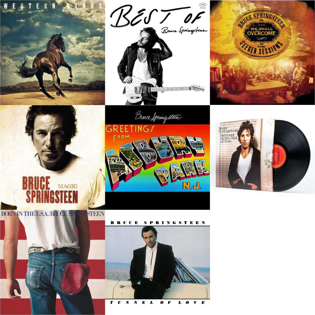 Bruce Springsteen - Western Stars (2LP/150G) & Best Of Bruce Springsteen (2LP) & We Shall Overcome: Seeger Sessions (2LP/180G) & Magic (180G) & Greetings From Asbury Park N.J. (180G) & Darkness On The Edge Of Town (180G) & Born In The U.S.A. (180G) &