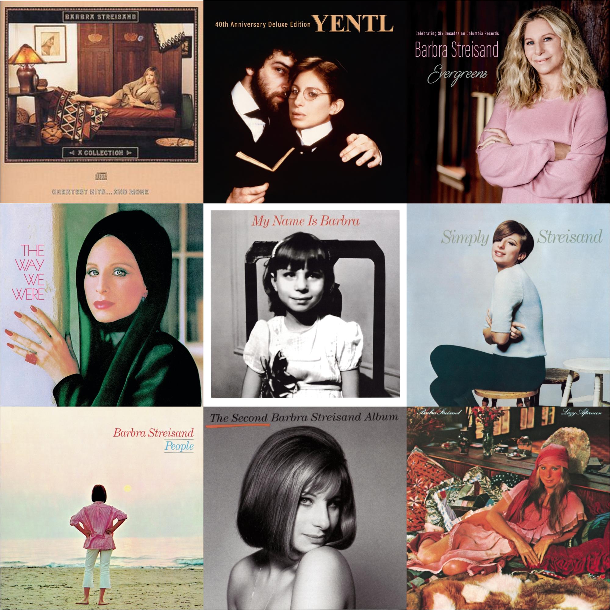 Collection: Greatest Hits & More & Yentl: 40Th Anniversary Deluxe Edition (2CD) & Evergreens : Celebrating Six Decades On Columbia Records & Way We Were & My Name Is Barbra & Simply Streisand & People & Second Barbra Streisand Album & Lazy Afternoon