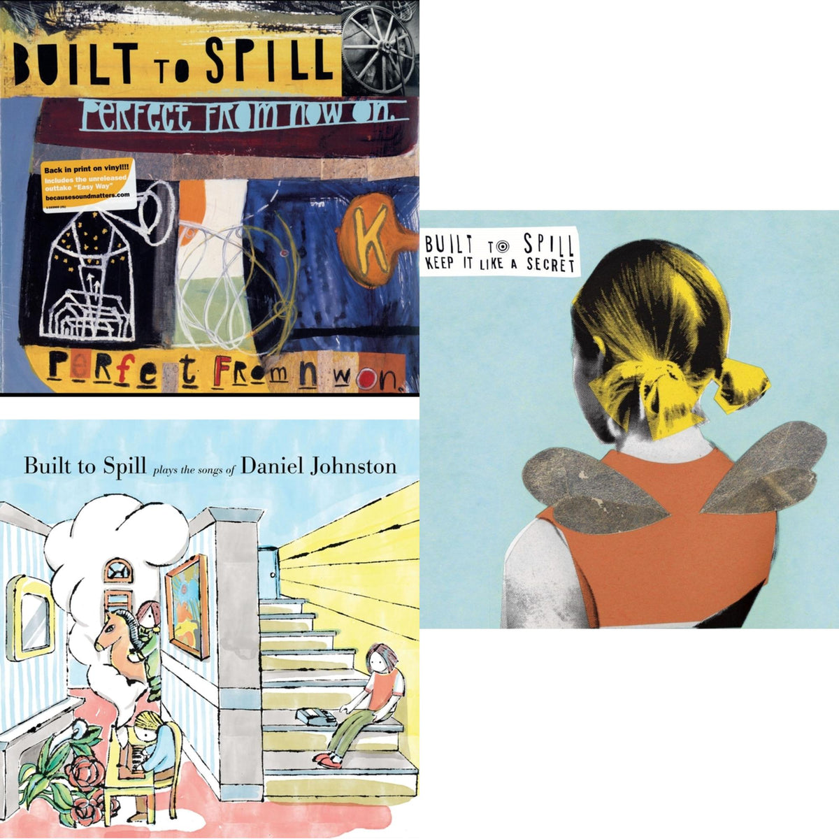 This is a 3 LP Vinyl SKU bundle.
1.This LP Vinyl is brand new.Format: LP VinylMusic Style: Indie RockThis item's title is: Perfect From Now OnArtist: Built To SpillLabel: WARNER BROS.Barcode: 093624996651Release Date: 6/19/2007
2.This LP Vinyl is brand new.