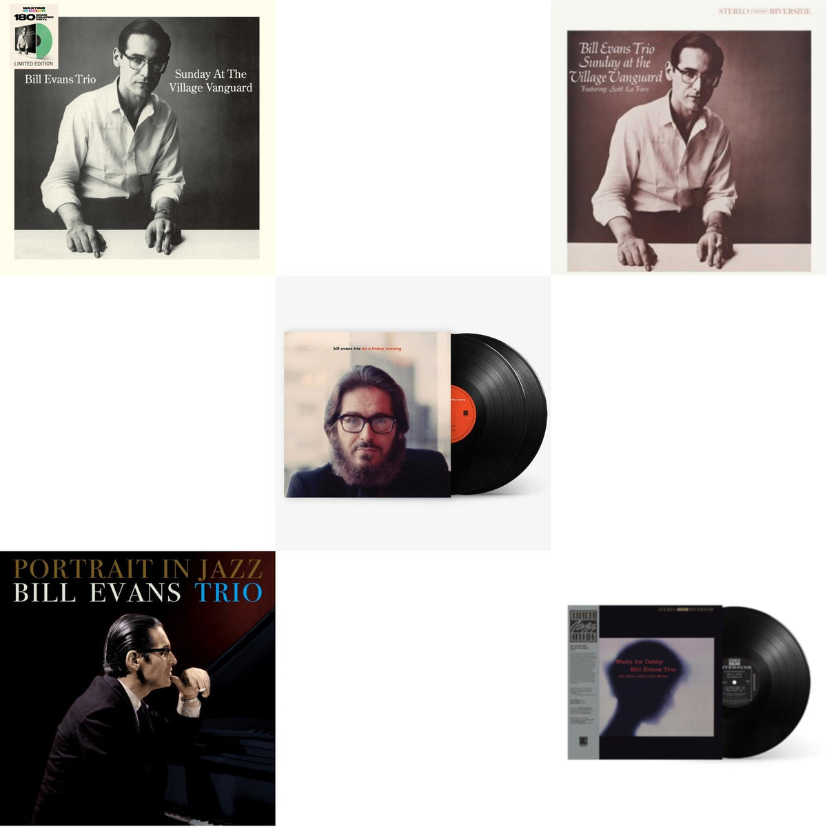 Sunday At The Village Vanguard (Limited/180G/Solid Green LP Vinyl) & Portrait In Jazz & On A Friday Evening (2LP) & Sunday At The Village Vanguard & Waltz For Debby (Original Jazz Classics Series)
