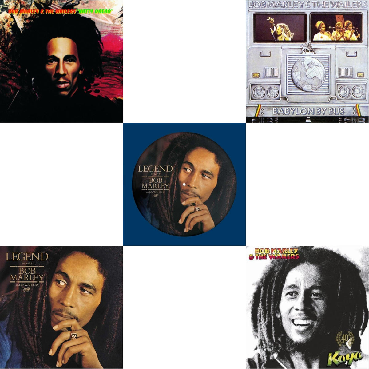Natty Dread (180G) & Legend - The Best Of Bob Marley & The Wailers (2LP) & Legend (Picture Disc) & Babylon By Bus & Kaya 40 (2LP)