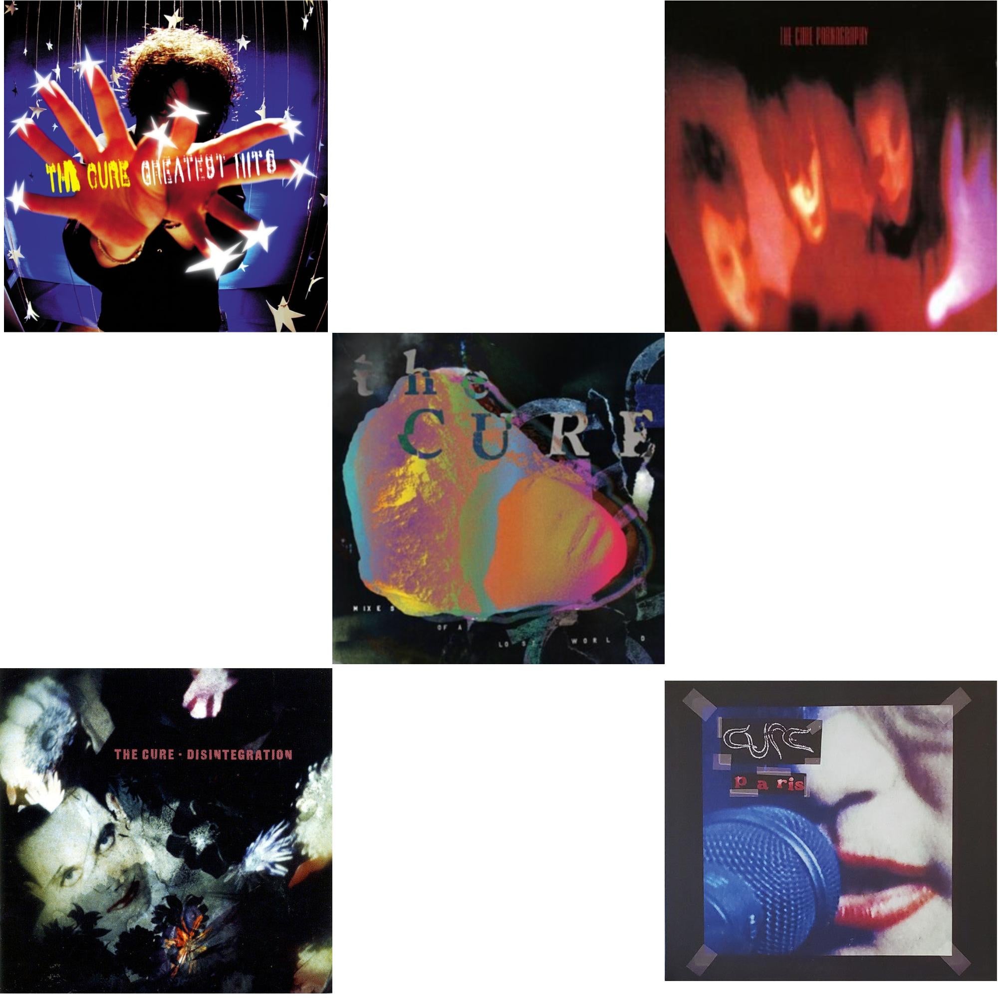 Greatest Hits & Disintegration (Remastered) & Mixes Of A Lost World (2CD) & Pornography (Remastered) & Paris (30Th Anniversary)