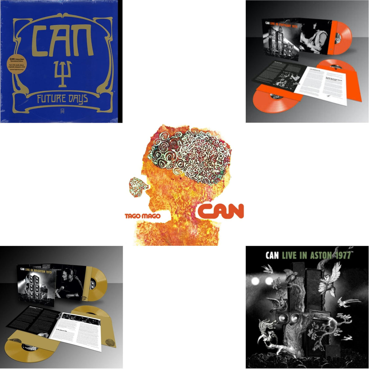 This is a 5 LP Vinyl SKU bundle.
1.This LP Vinyl is brand new.Format: LP VinylMusic Style: KrautrockThis item's title is: Future DaysArtist: CanLabel: MUTEBarcode: 724596938515Release Date: 11/4/2014
2.This LP Vinyl is brand new.