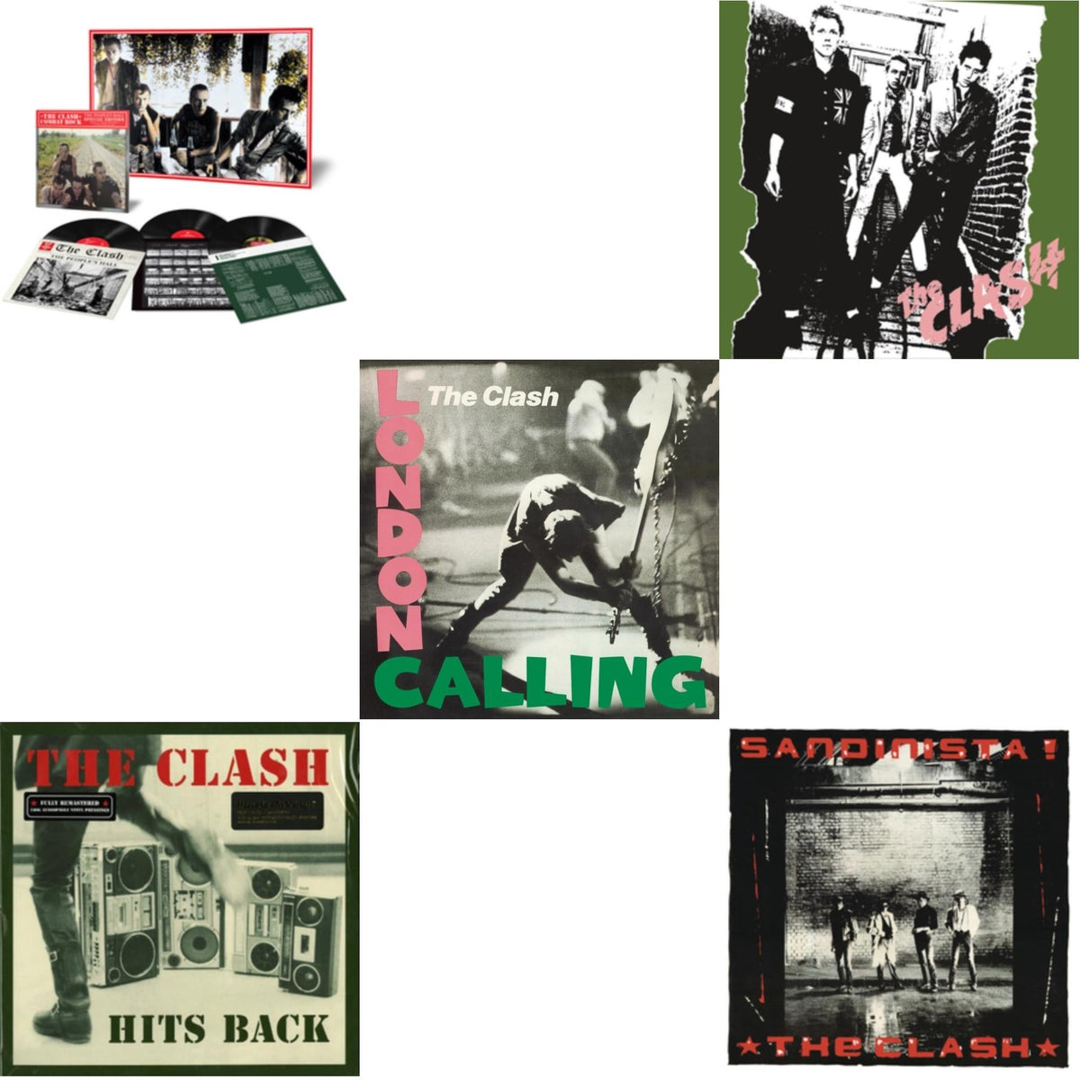 Combat Rock + The People's Hall (Special Edition/3LP/180G) & Hits Back (180G) & London Calling (2LP/180G/Remastered) & Clash (180G/Remastered) & Sandinista (3LP/180G/Remastered)
