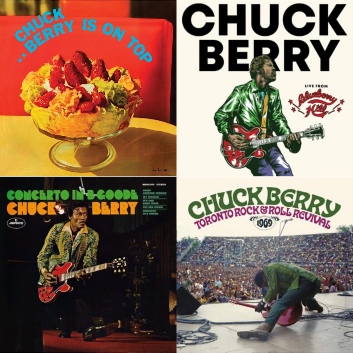 This is a 4 LP Vinyl SKU bundle.
1.This LP Vinyl is brand new.Format: LP VinylThis item's title is: Berry Is On Top (180G/Red LP Vinyl/Limited/Anniversary Edition)Artist: Chuck BerryLabel: FRIDAY MUSIC TWOBarcode: 829421814351Release Date: 8/18/2023
2.This LP Vinyl is brand new.