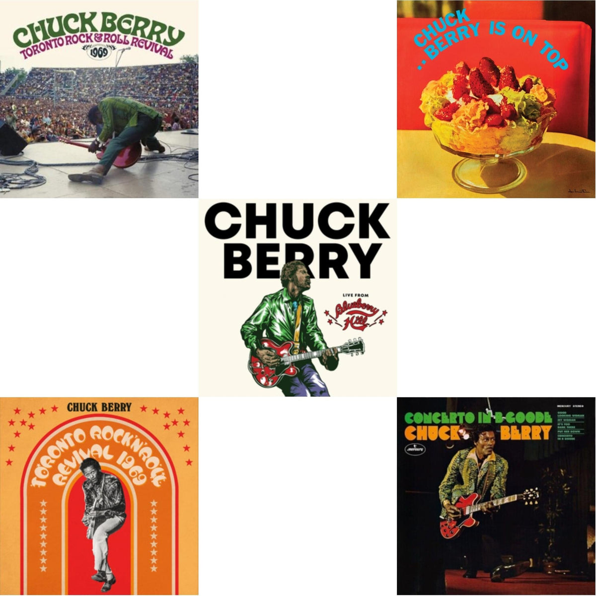 Toronto Rock 'N' Roll Revival 1969 (Swirl Vinyl/2LP) & Toronto Rock N Roll Revival 1969 (Orange LP Vinyl) & Live From Blueberry Hill & Berry Is On Top (180G/Red LP Vinyl/Limited/Anniversary Edition) & Concerto In B Goode