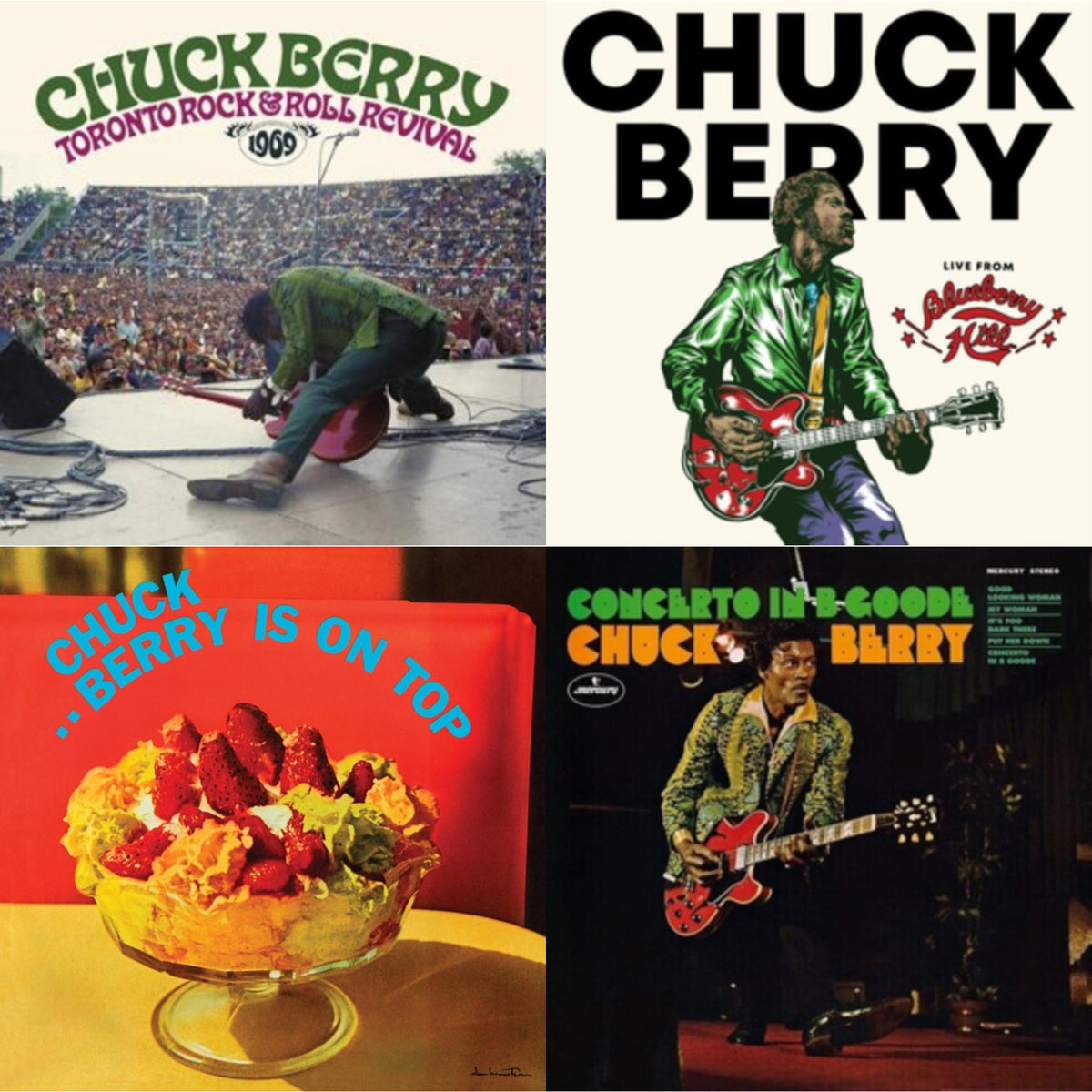 This is a 4 LP Vinyl SKU bundle.
1.This LP Vinyl is brand new.Format: LP VinylMusic Style: Rock & RollThis item's title is: Toronto Rock 'N' Roll Revival 1969 (Swirl Vinyl/2LP)Artist: Chuck BerryLabel: SUNSET BLVD RECORDSBarcode: 708535700425Release Date: 5/27/2022
2.