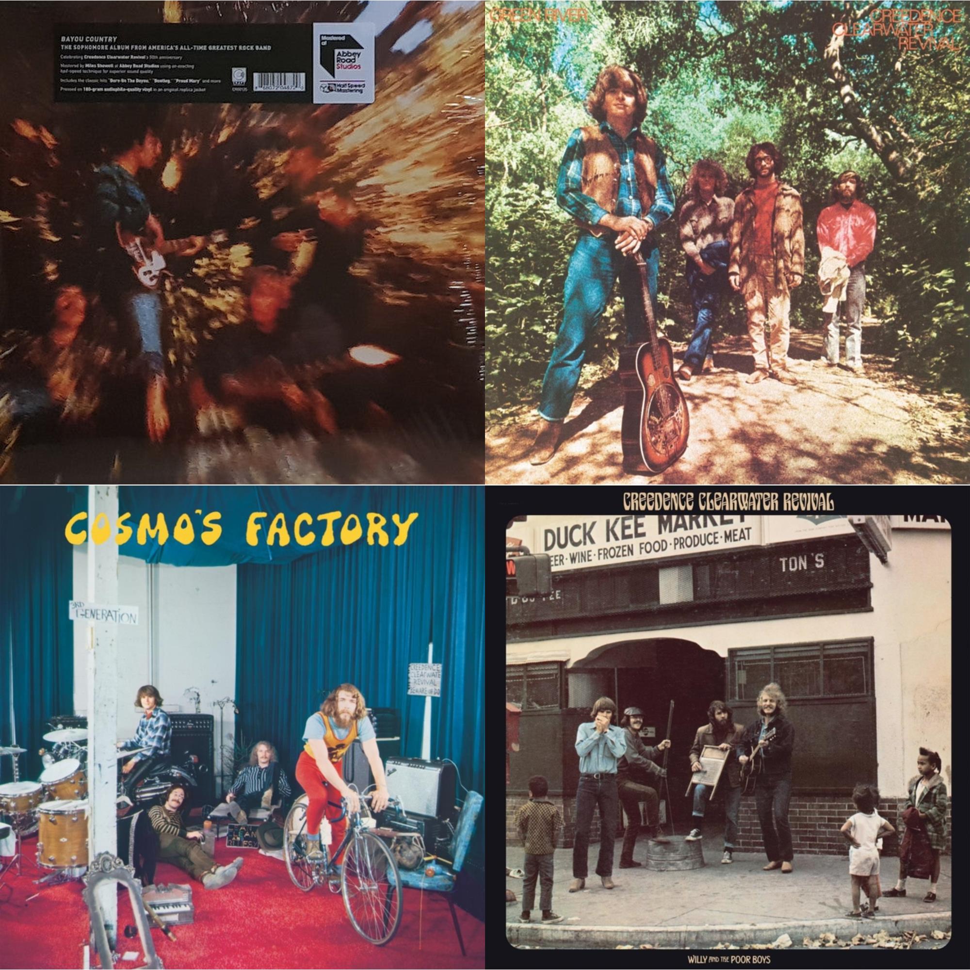 Bayou Country (180G/Half Speed Master) & Green River (Remastered 2025) (Olive Green LP Vinyl) & Cosmo's Factory (Remastered 2025) (Apple Red LP Vinyl) & Willy And The Poor Boys (Remastered 2025) (Canary Yellow LP Vinyl)