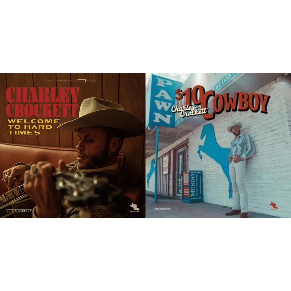 Charley Crockett - $10 Cowboy & Welcome To Hard Times - LP Vinyl Bundle