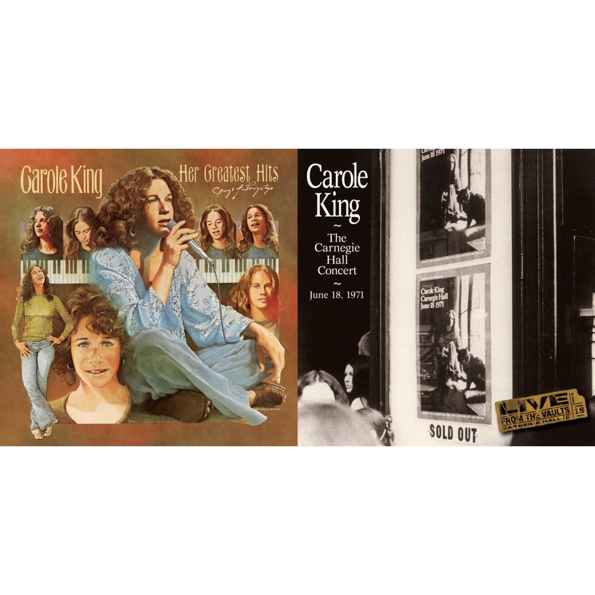 Carole King - Her Greatest Hits: Songs Of Long Ago & Carnegie Hall Concert June 18 1971 - CD Bundle