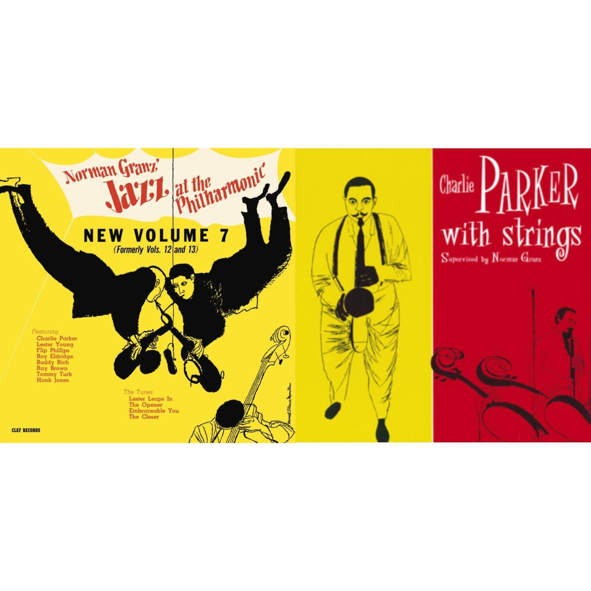Norman Granz' Jazz At The Philharmonic (Yellow LP Vinyl) & Charlie Parker With Strings (Purple LP Vinyl)