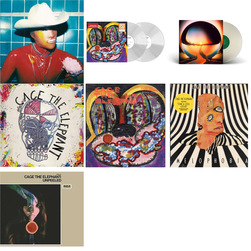 Social Cues (140G/Dl Insert) & Thank You Happy Birthday (2LP/Utra Clear Vinyl) (Rsd Esstenial) & Neon Pill (Milky Clear LP Vinyl) (I) & Cage The Elephant (180G) & Thank You Happy Birthday & Melophobia (180G/Dl Card) & Unpeeled (2LP/140G/Gatefold)