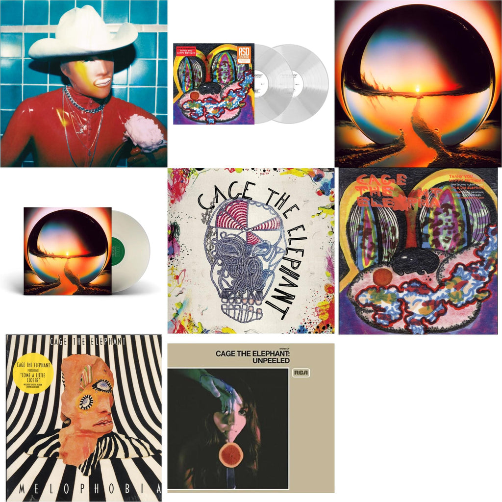 Cage The Elephant - Social Cues (140G/Dl Insert) & Thank You Happy Birthday (2LP/Utra Clear Vinyl) (Rsd Esstenial) & Neon Pill & Neon Pill (Milky Clear LP Vinyl) (I) & Cage The Elephant (180G) & Thank You Happy Birthday & Melophobia (180G/Dl Card) &