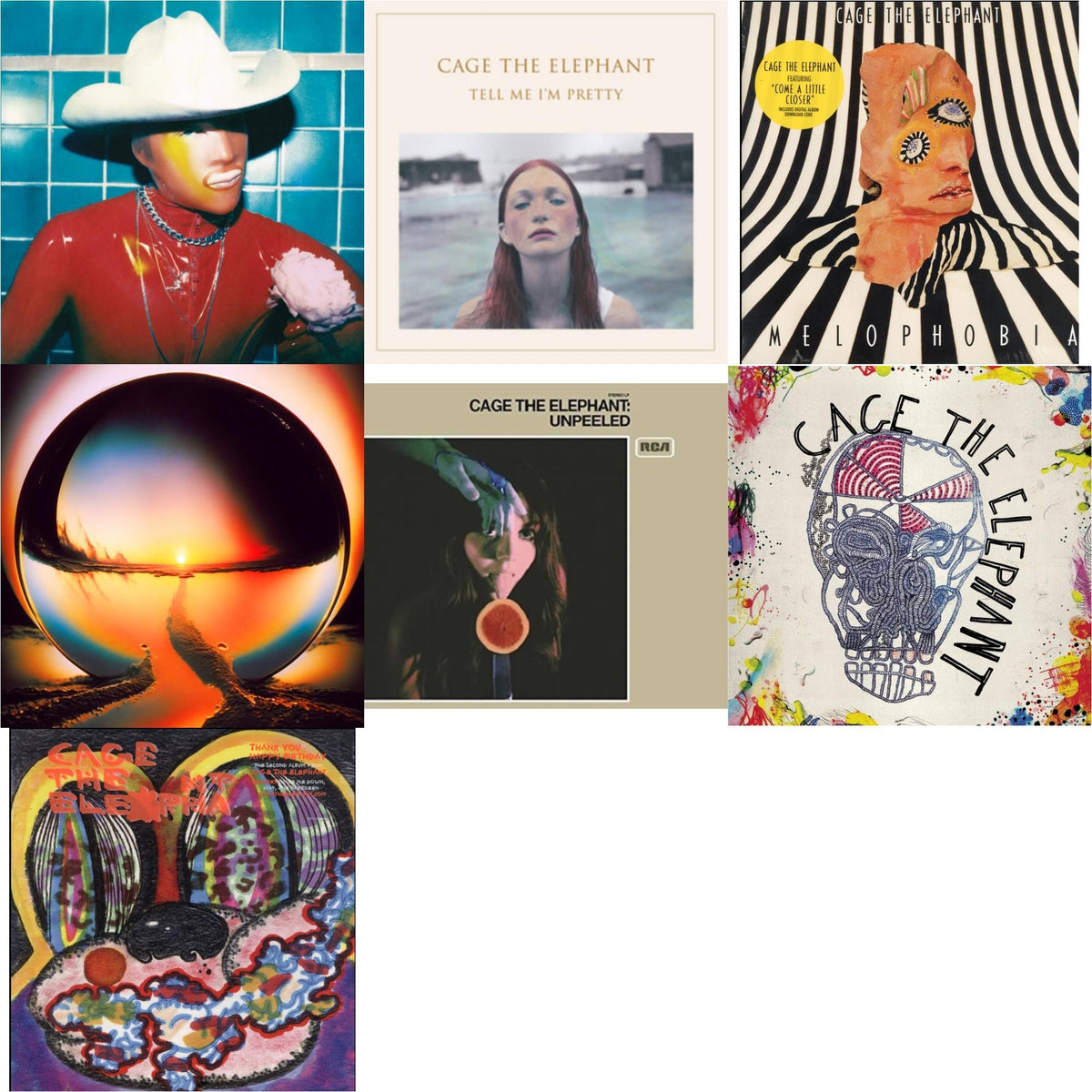 Cage The Elephant - Social Cues (140G/Dl Insert) & Neon Pill & Cage The Elephant (180G) & Thank You Happy Birthday & Tell Me I'm Pretty (180G/Dl Card/Gatefold) & Melophobia (180G/Dl Card) & Unpeeled (2LP/140G/Gatefold)