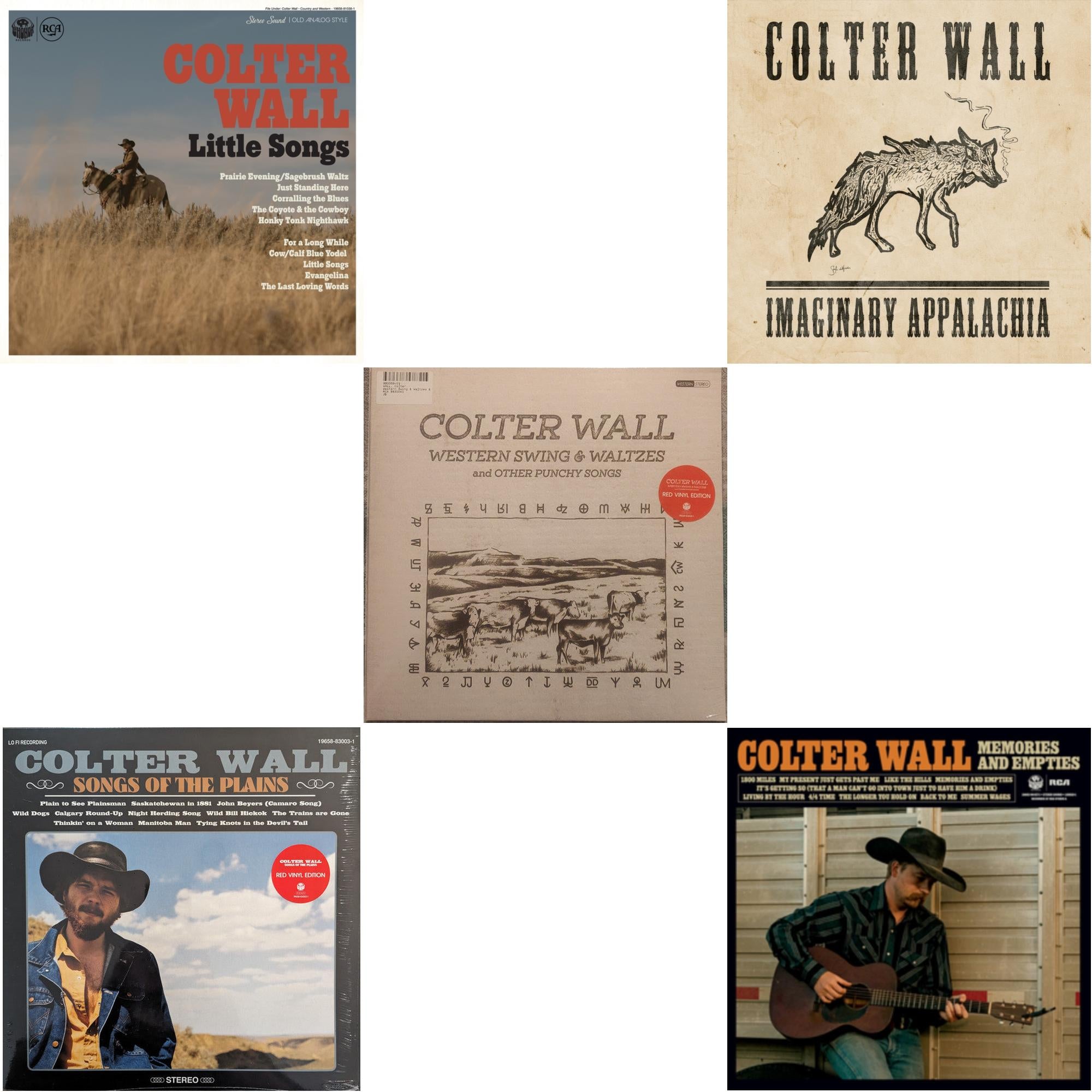 Little Songs & Songs Of The Plains (Red LP Vinyl) & Western Swing & Waltzes (Red LP Vinyl) & Imaginary Appalachia (10Th Anniversary Edition/Opaque Olive Green LP Vinyl/140G) & Memories & Empties (Opaque Bone LP Vinyl)