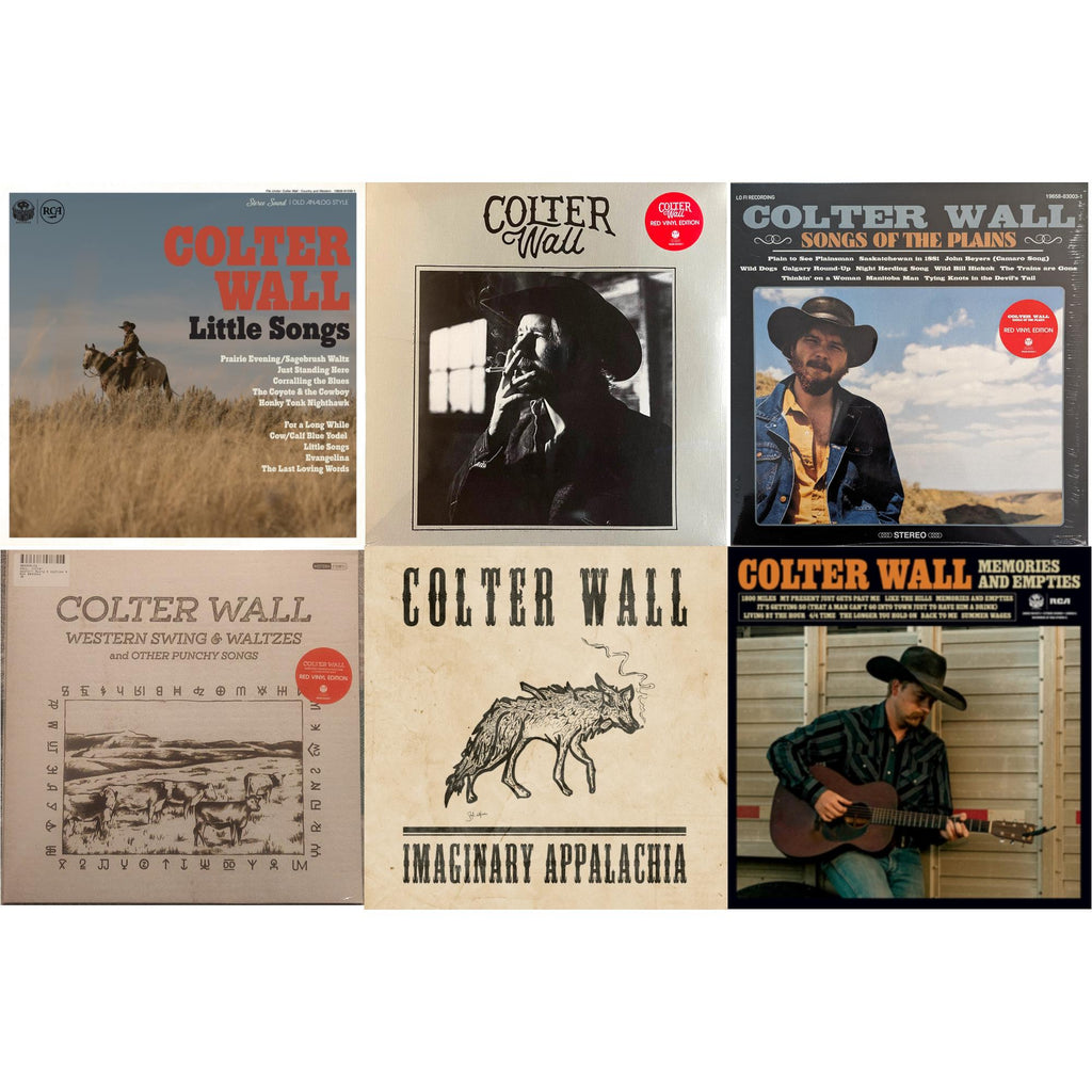 Little Songs & Colter Wall (Red LP Vinyl) & Songs Of The Plains (Red LP Vinyl) & Western Swing & Waltzes (Red LP Vinyl) & Imaginary Appalachia (10Th Anniversary Edition/Opaque Olive Green LP Vinyl/140G) & Memories & Empties (Opaque Bone LP Vinyl)