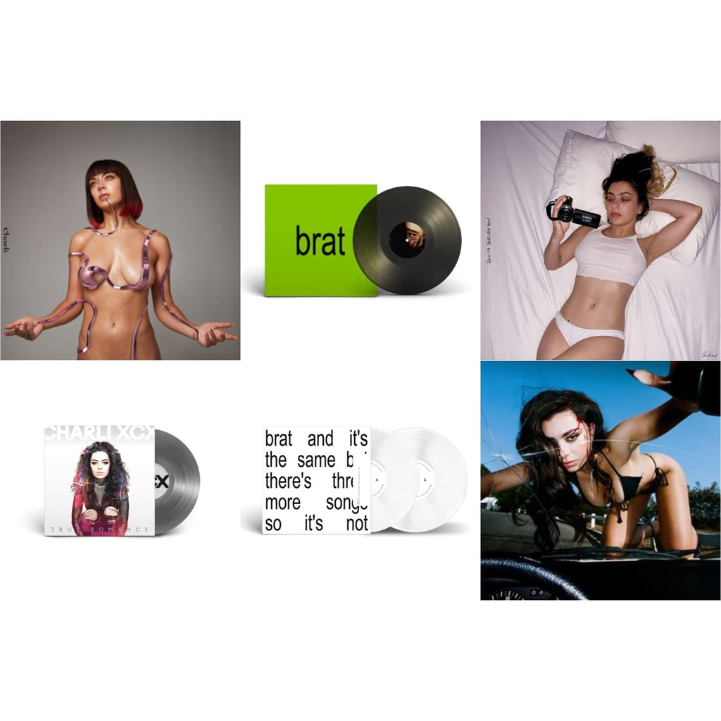 Brat & It's The Same But There's Three More Songs So It's Not (2LP/White Vinyl) & Brat (Black Ice LP Vinyl) & How I'm Feeling Now (Clear LP Vinyl) & Charli Charli (2LP) & True Romance Original Angels Repress & Crash
