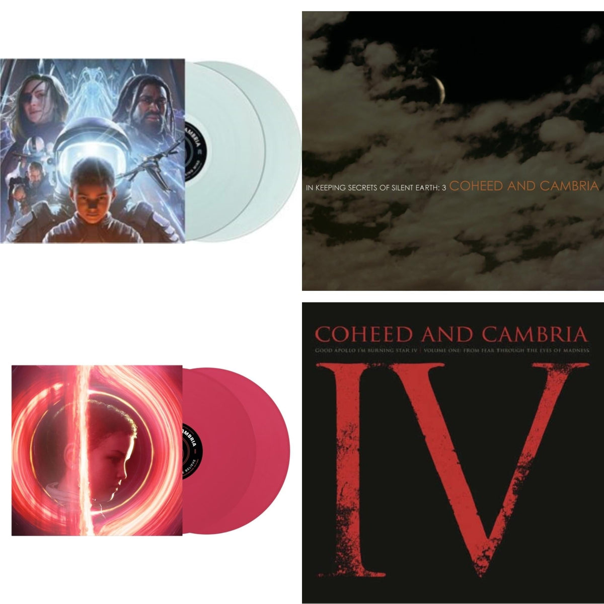 Coheed & Cambria - Vaxis Ii: A Window Of The Waking Mind (Transparent Electric Blue Vinyl/2LP) & In Keeping Secrets Of Silent Earth: 3 (2LP) & Father Of Make Believe (X) (Magenta Vinyl/2LP) & Good Apollo I'm Burning Star Iv Vol.1:  From Fear Through