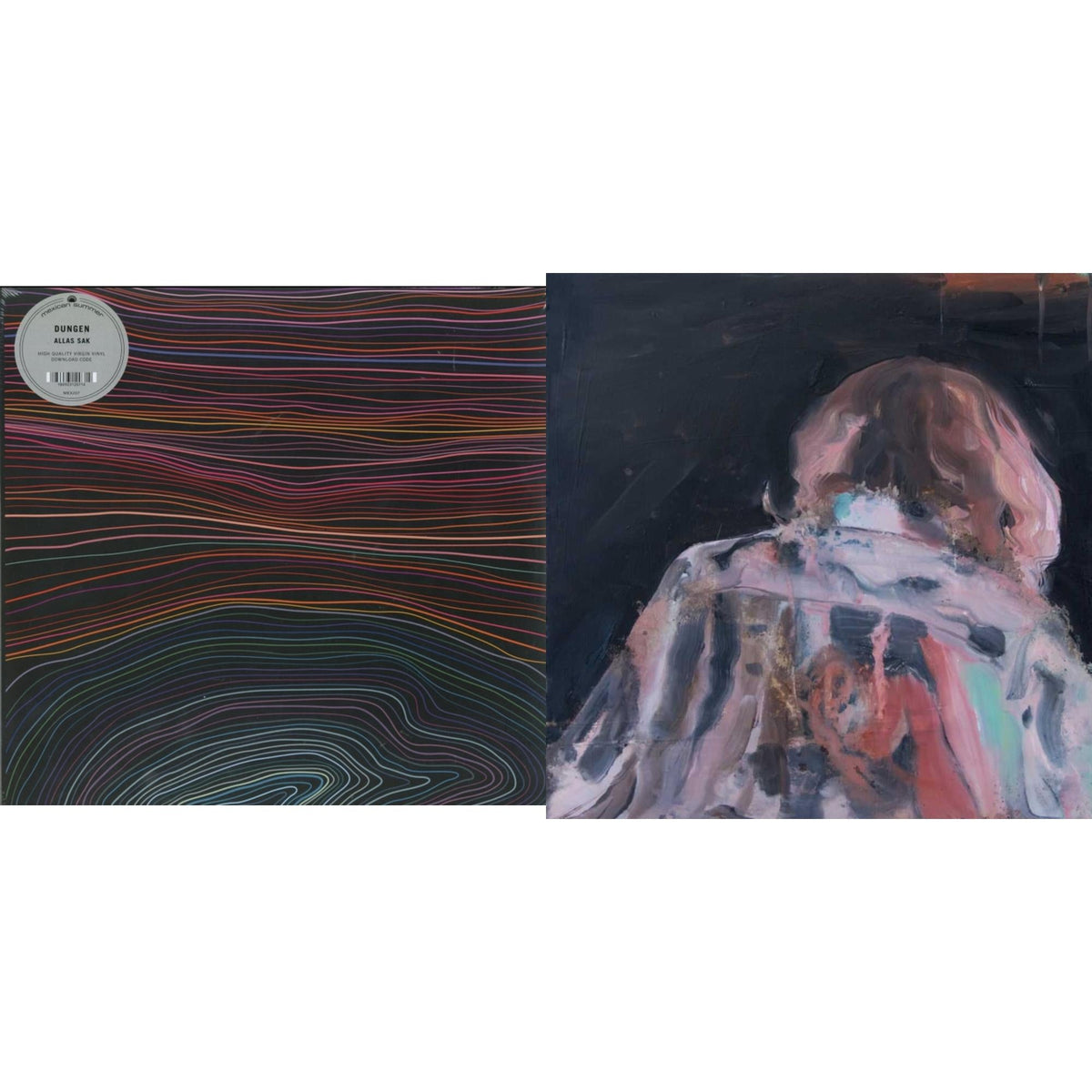 This is a 2 LP Vinyl SKU bundle.
1.This LP Vinyl is brand new.Format: LP VinylMusic Style: Psychedelic RockThis item's title is: Allas SakArtist: DungenLabel: MEXICAN SUMMERBarcode: 184923120714Release Date: 9/25/2015
2.This LP Vinyl is brand new.