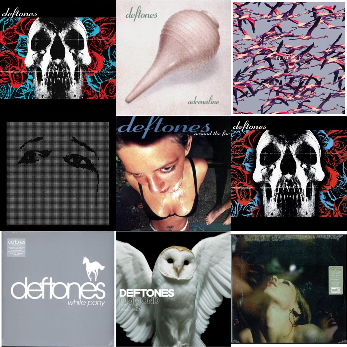 Deftones & Deftones (X) (20Th Anniversary/Ruby Red LP Vinyl) & Ohms & Gore (White LP Vinyl) & Saturday Night Wrist & Around The Fur (180G) & Adrenaline & White Pony & Diamond Eyes