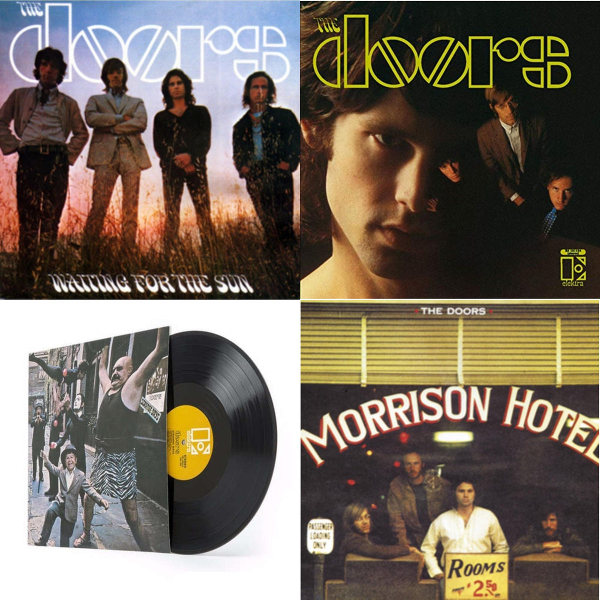 This is a 4 LP Vinyl SKU bundle.
1.This LP Vinyl is brand new.Format: LP VinylMusic Style: Blues RockThis item's title is: Waiting For The SunArtist: DoorsLabel: ELEKTRA CATALOG GROUPBarcode: 081227986483Release Date: 9/15/2009
2.This LP Vinyl is brand new.