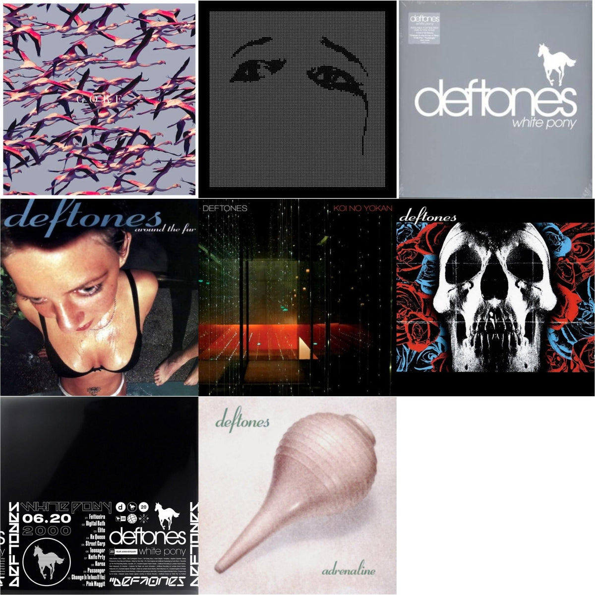 Deftones & White Pony (X) (20Th Anniversary Deluxe Edition/4LP) (I) & Ohms & Gore (White LP Vinyl) & Koi No Yokan & Around The Fur (180G) & Adrenaline & White Pony