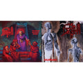 Scream Bloody Gore (Neon Violet, Bone White & Red  Tri Color Merge With Splatter LP Vinyl) & Human (Bone White, Blue Jay & Gold Tri Color Merge With Splatter LP Vinyl)