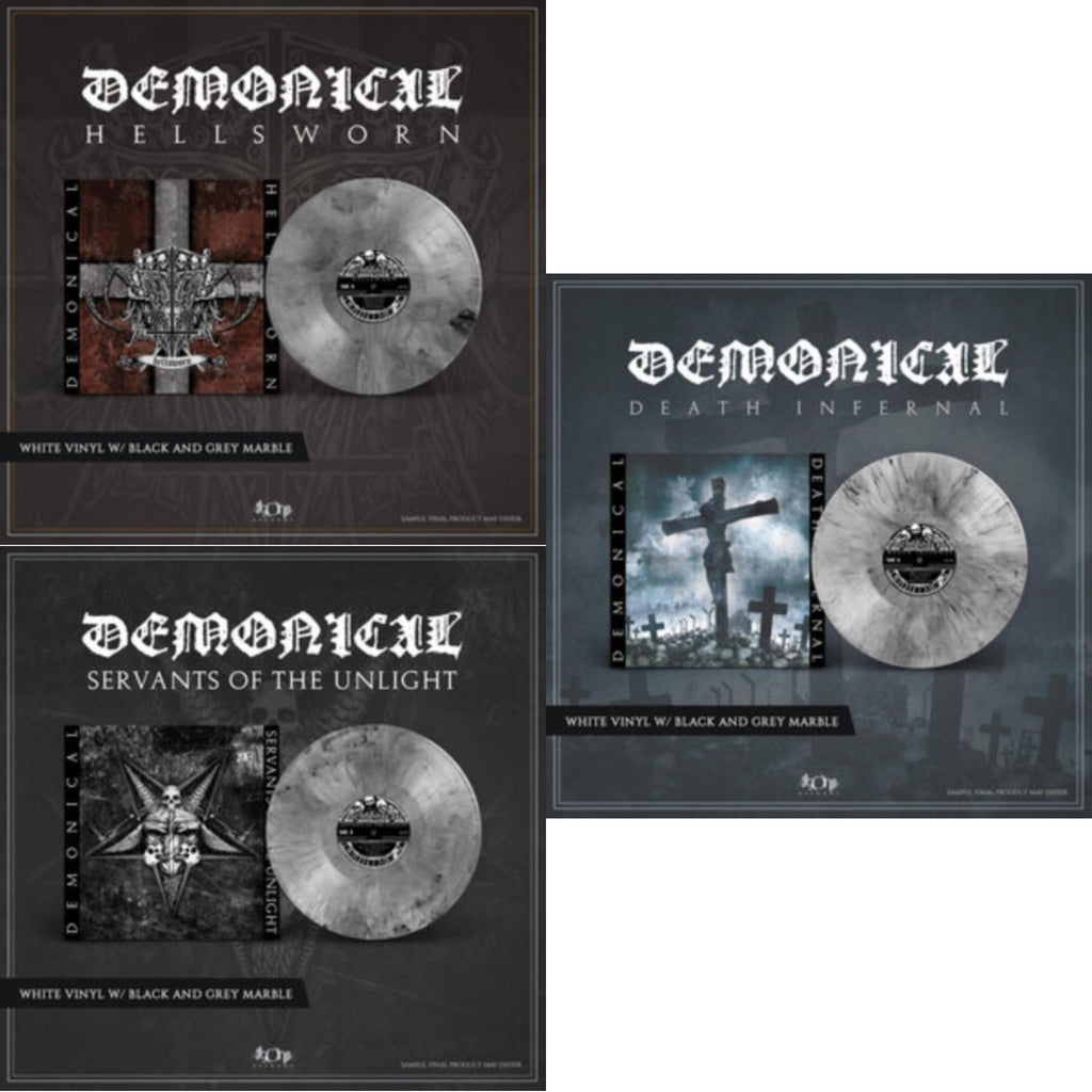 Servants Of Unlight (Limited/White/Grey/Black Marbled LP Vinyl) & Hellsworn (Limited/White/Grey/Black Marbled LP Vinyl) & Death Infernal (Limied/White/Grey/Black Marbled LP Vinyl)