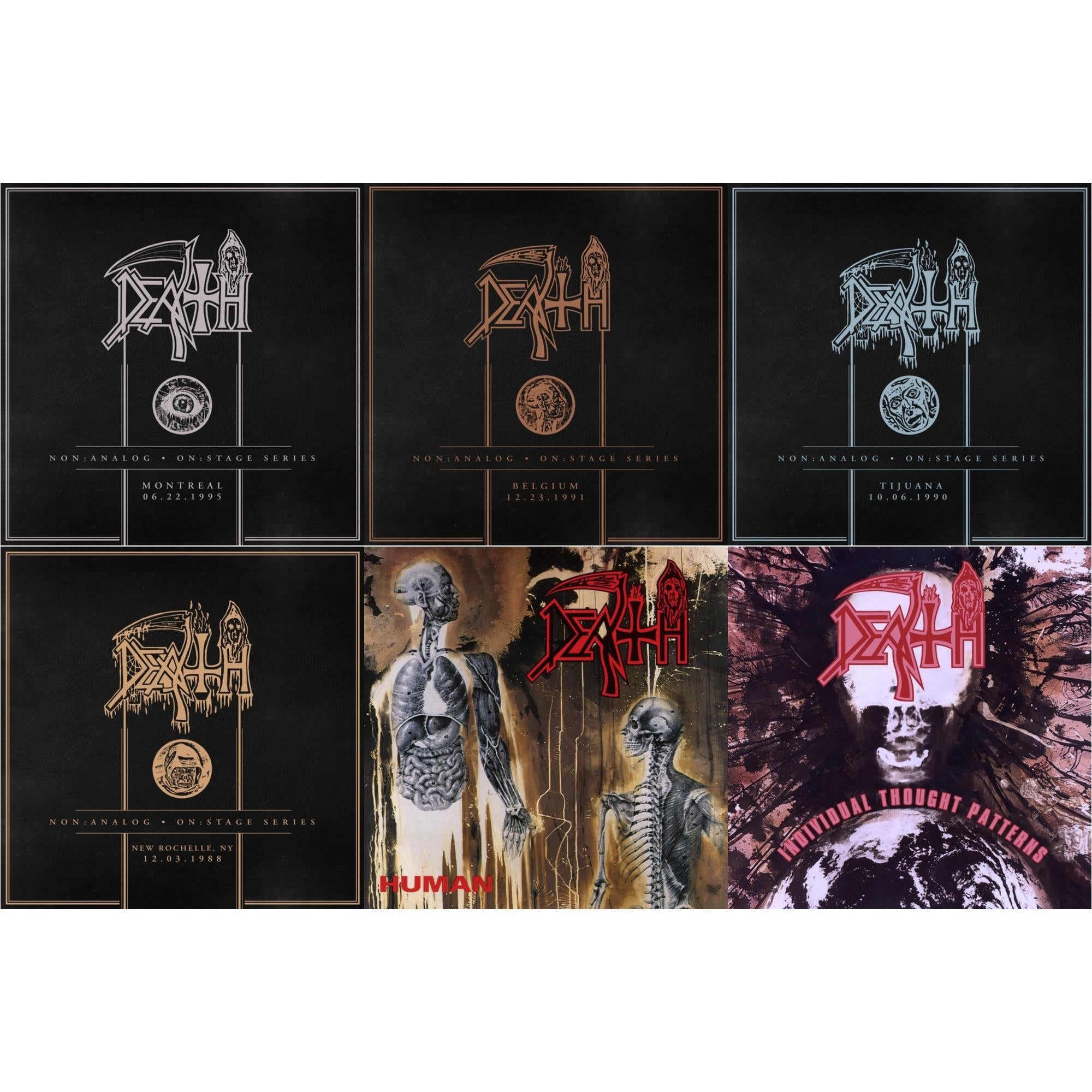 Death - Non:Analog - On:Stage Series - Montreal 06-22-1995 & Non:Analog - On:Stage Series - Belgium 12-23-1991 & Non:Analog - On:Stage Series - Tijuana 10-06-1990 & Non:Analog - On:Stage Series - New Rochelle, Ny 12-03-1988 & Human & Individual