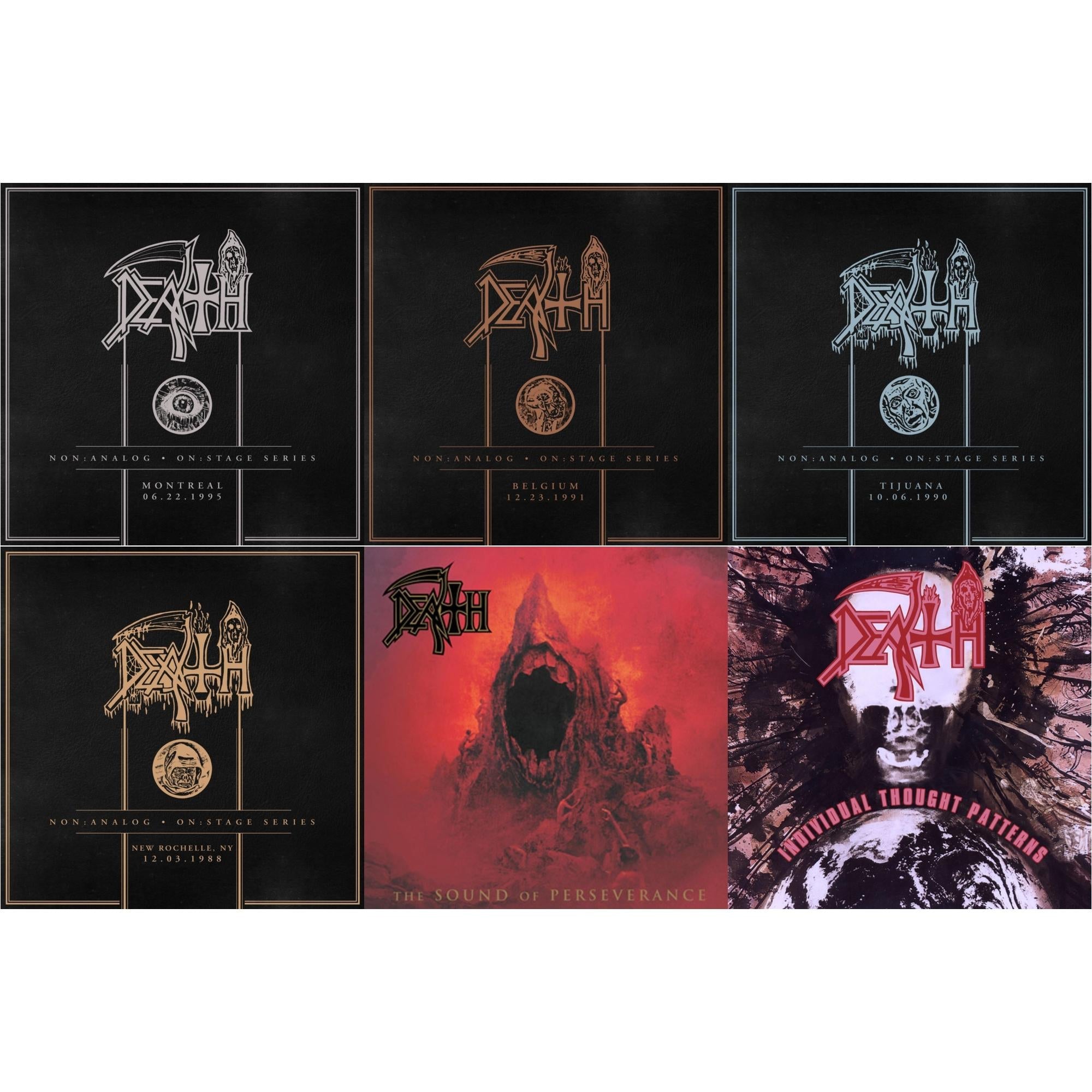 Death - Non:Analog - On:Stage Series - Montreal 06-22-1995 & Non:Analog - On:Stage Series - Belgium 12-23-1991 & Non:Analog - On:Stage Series - Tijuana 10-06-1990 & Non:Analog - On:Stage Series - New Rochelle, Ny 12-03-1988 & Sound Of Perseve &