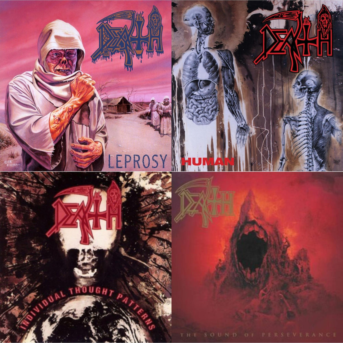 This is a 4 LP Vinyl SKU bundle.
1.This LP Vinyl is brand new.Format: LP VinylMusic Style: Death MetalThis item's title is: Leprosy (Reissue)Artist: DeathLabel: RELAPSEBarcode: 781676722815Release Date: 4/29/2014
2.This LP Vinyl is brand new.