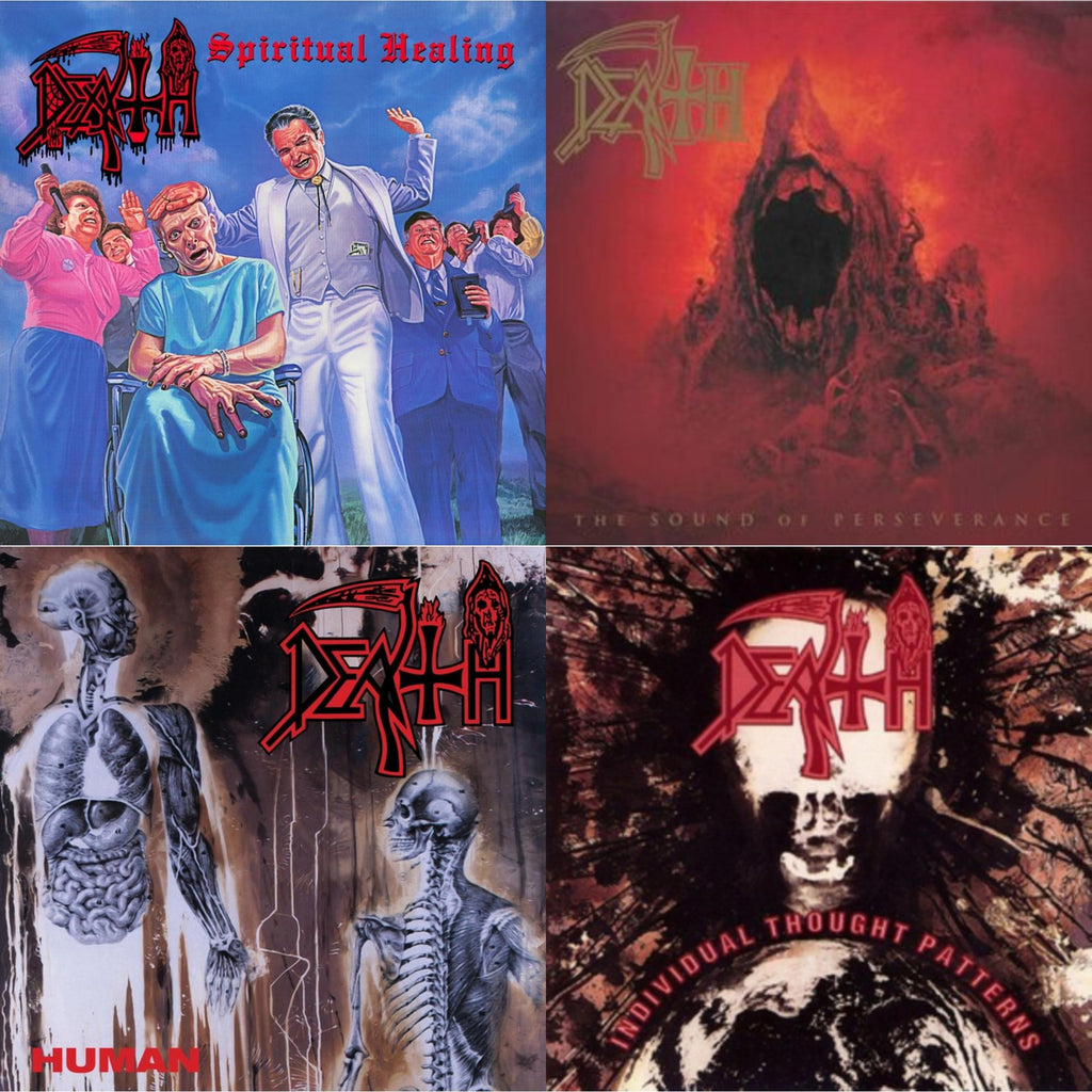 Spiritual Healing - Reissue (Red, Cyan Blue & Black Tri Color Merge With Splatter LP Vinyl) & Sound Of Perseverance (Black, Red & Gold Tri Color Merge Withsplatter Vinyl/2LP) & Human (Remastered Reissue) & Individual Thought Patterns - Reissue