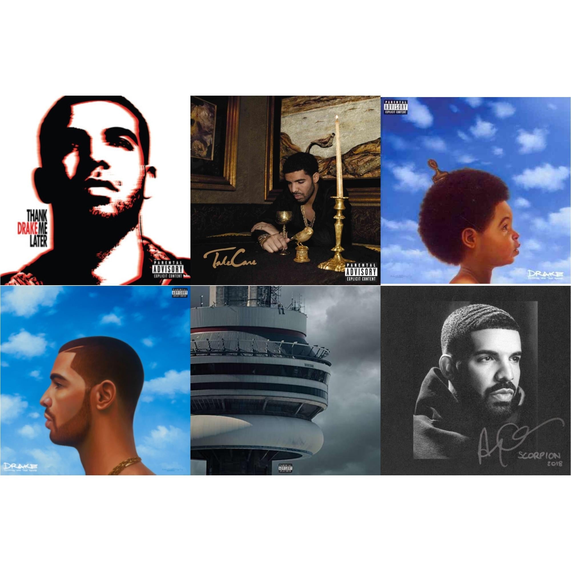 Thank Me Later & Take Care & Nothing Was The Same & Nothing Was The Same & Views (Exp) & Scorpion (2 CD)