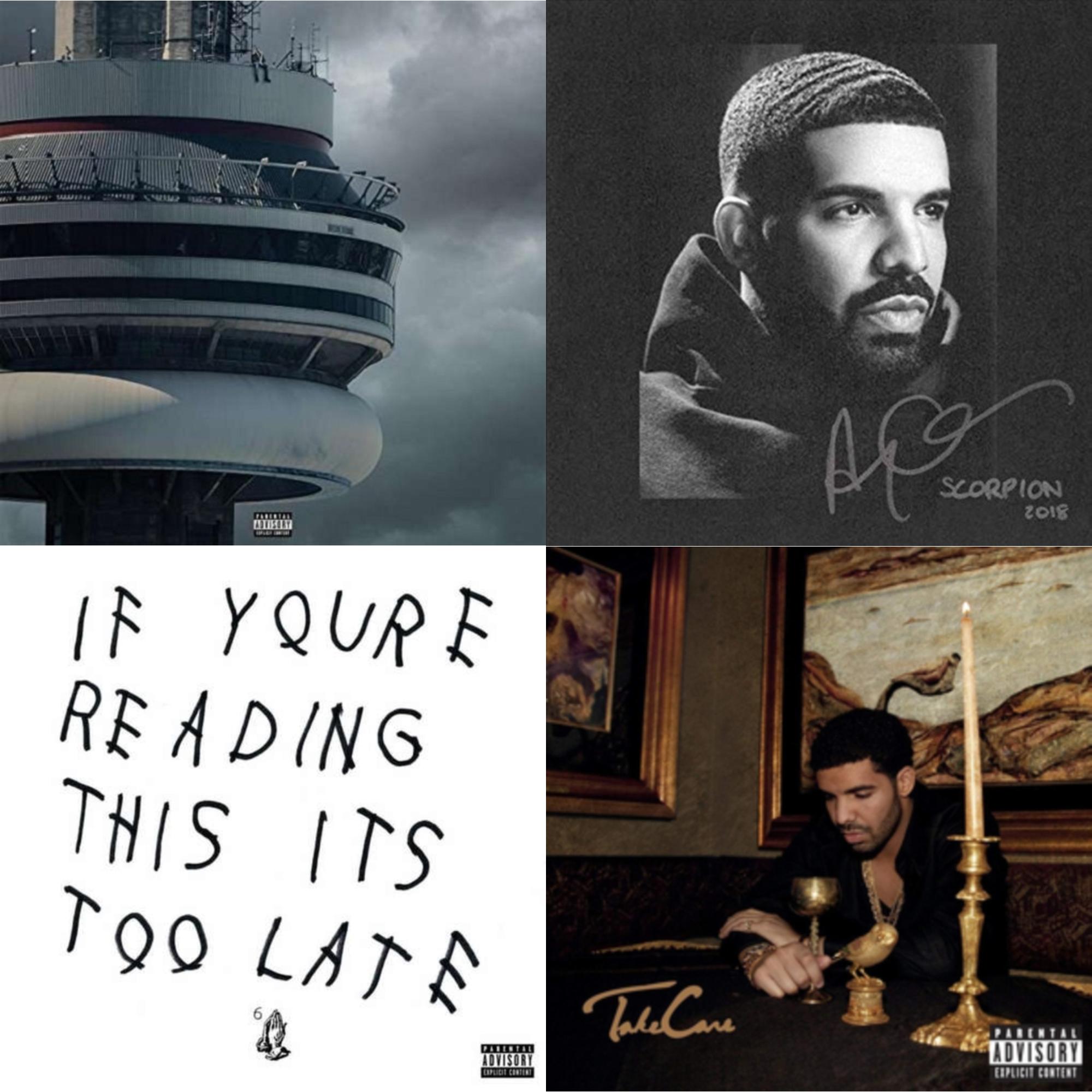 Take Care (Ex) & Views (Ex) & If You're Reading This It's Too Late (Ex) & Scorpion (2 LP)